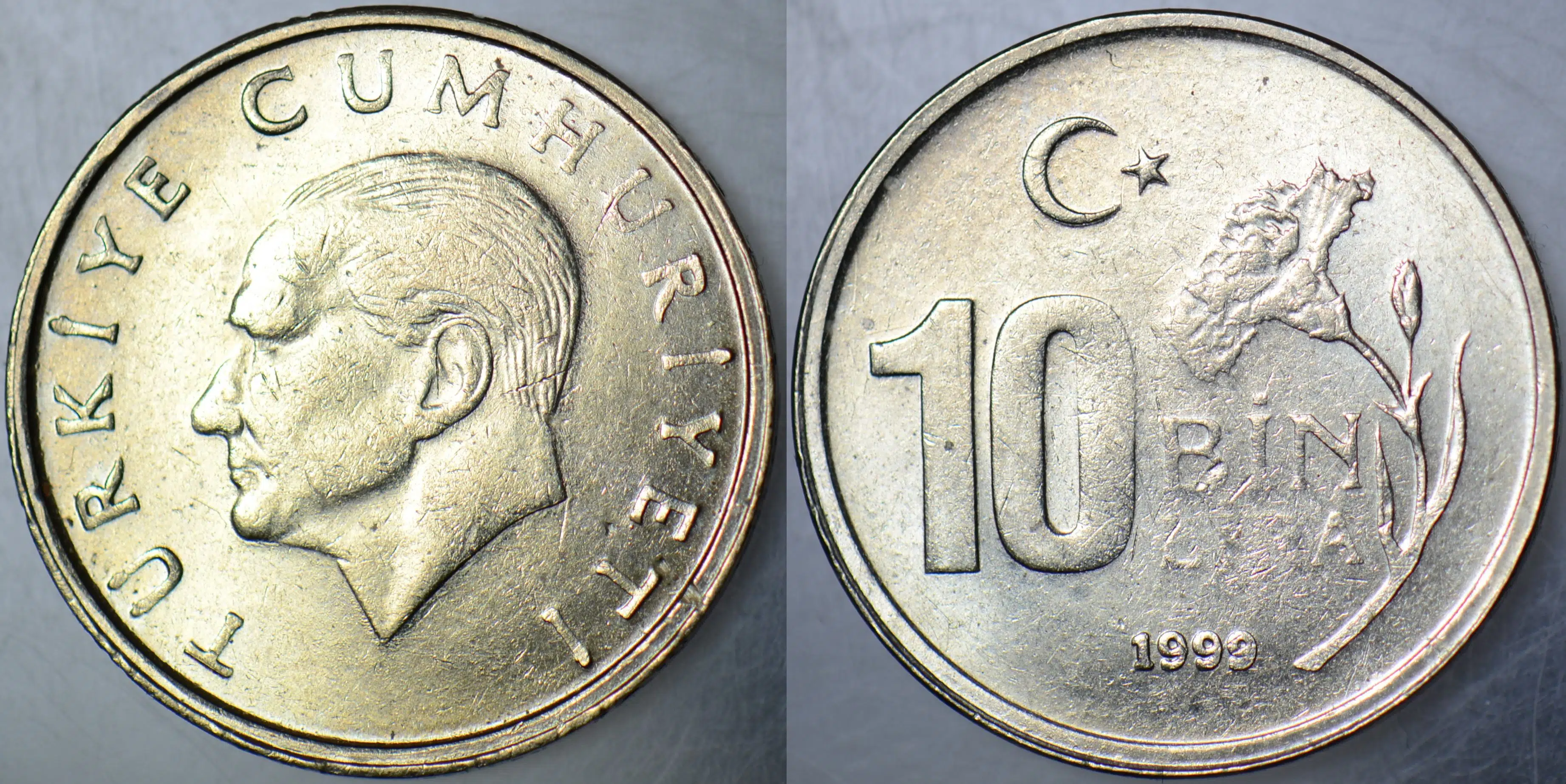 10 BİN LİRA 1999 ÇİLALTI.