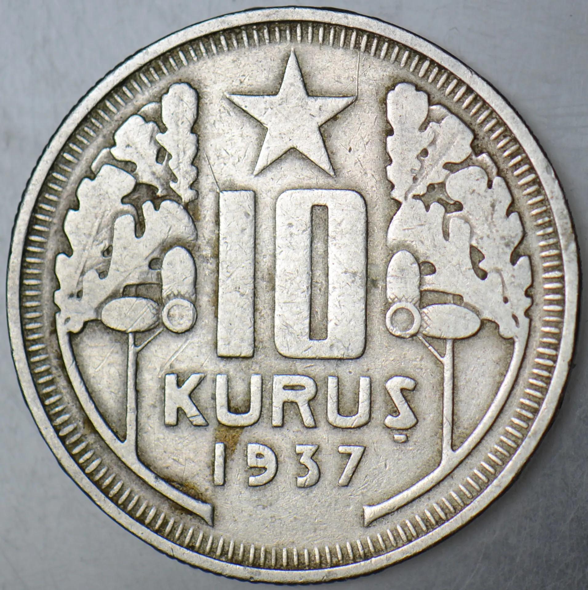 10 KURUŞ 1937 ATATÜRK DÖNEMİ.