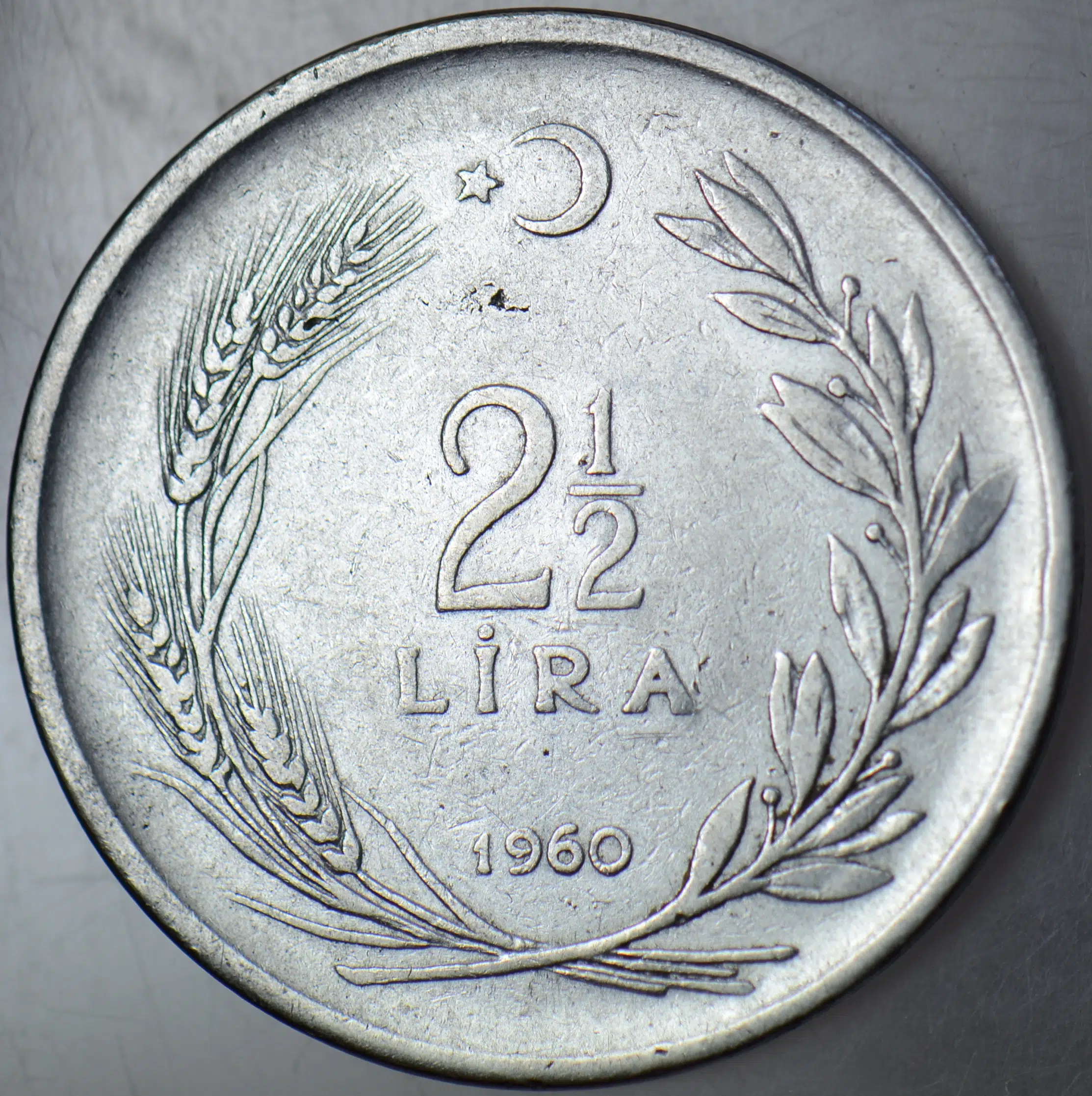 2,5 LİRA 1960.