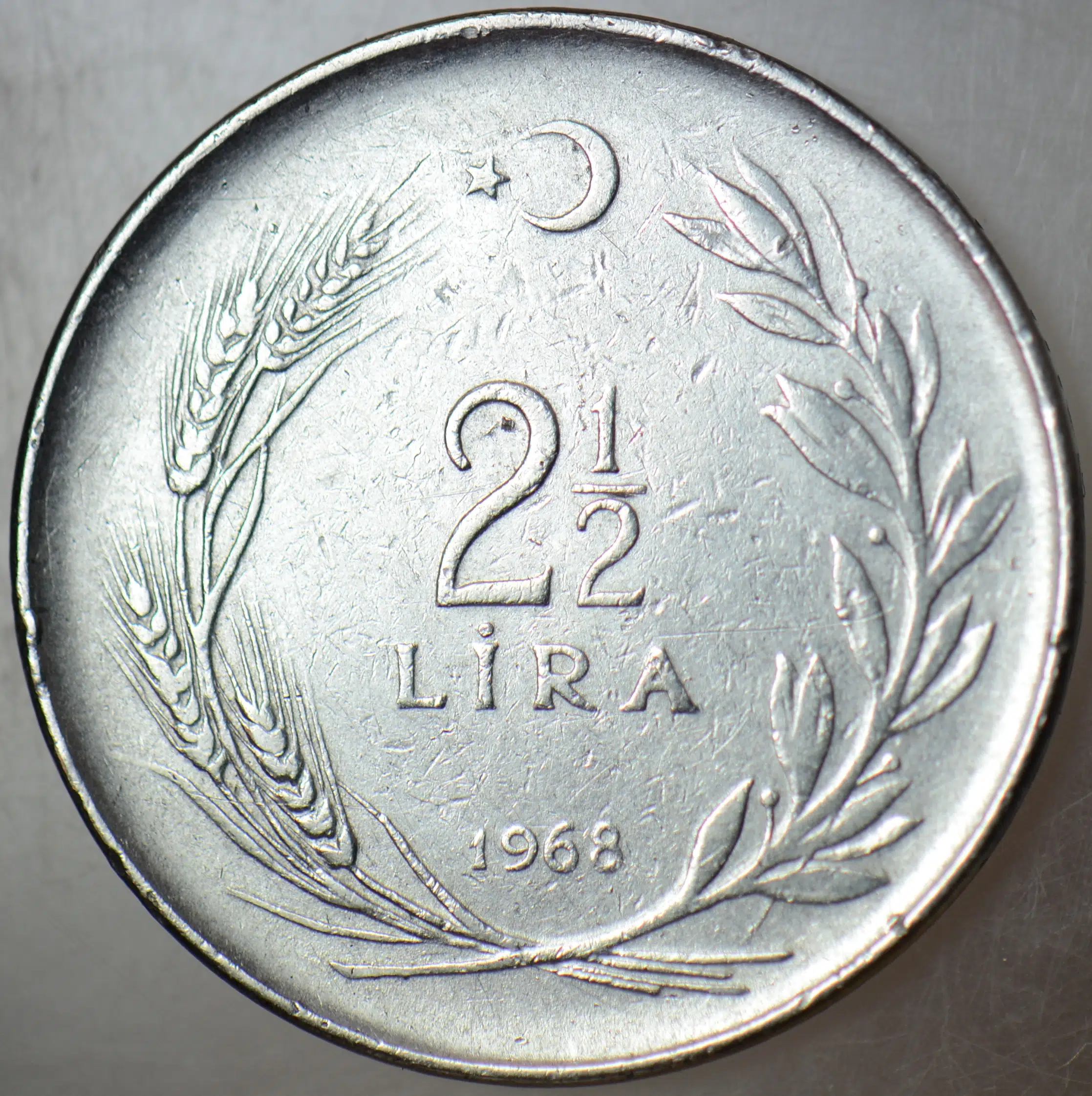 2,5 LİRA 1968.