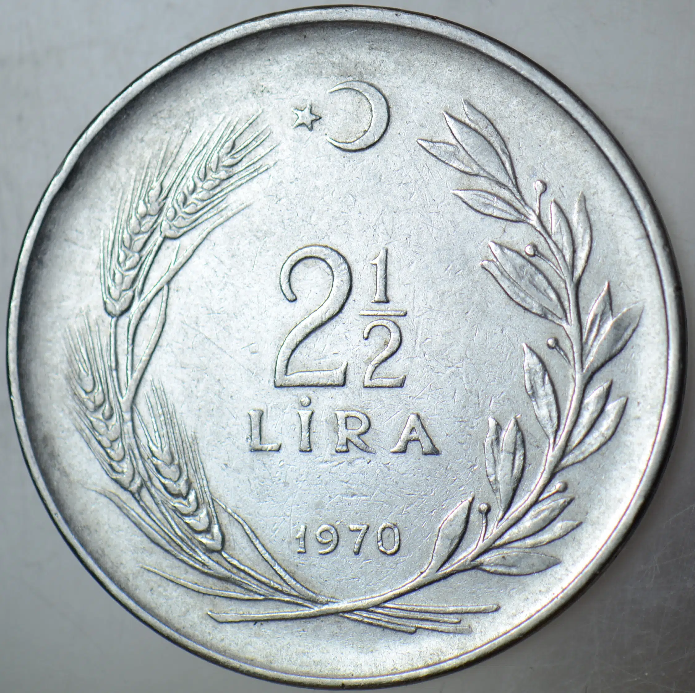 2,5 LİRA 1970.