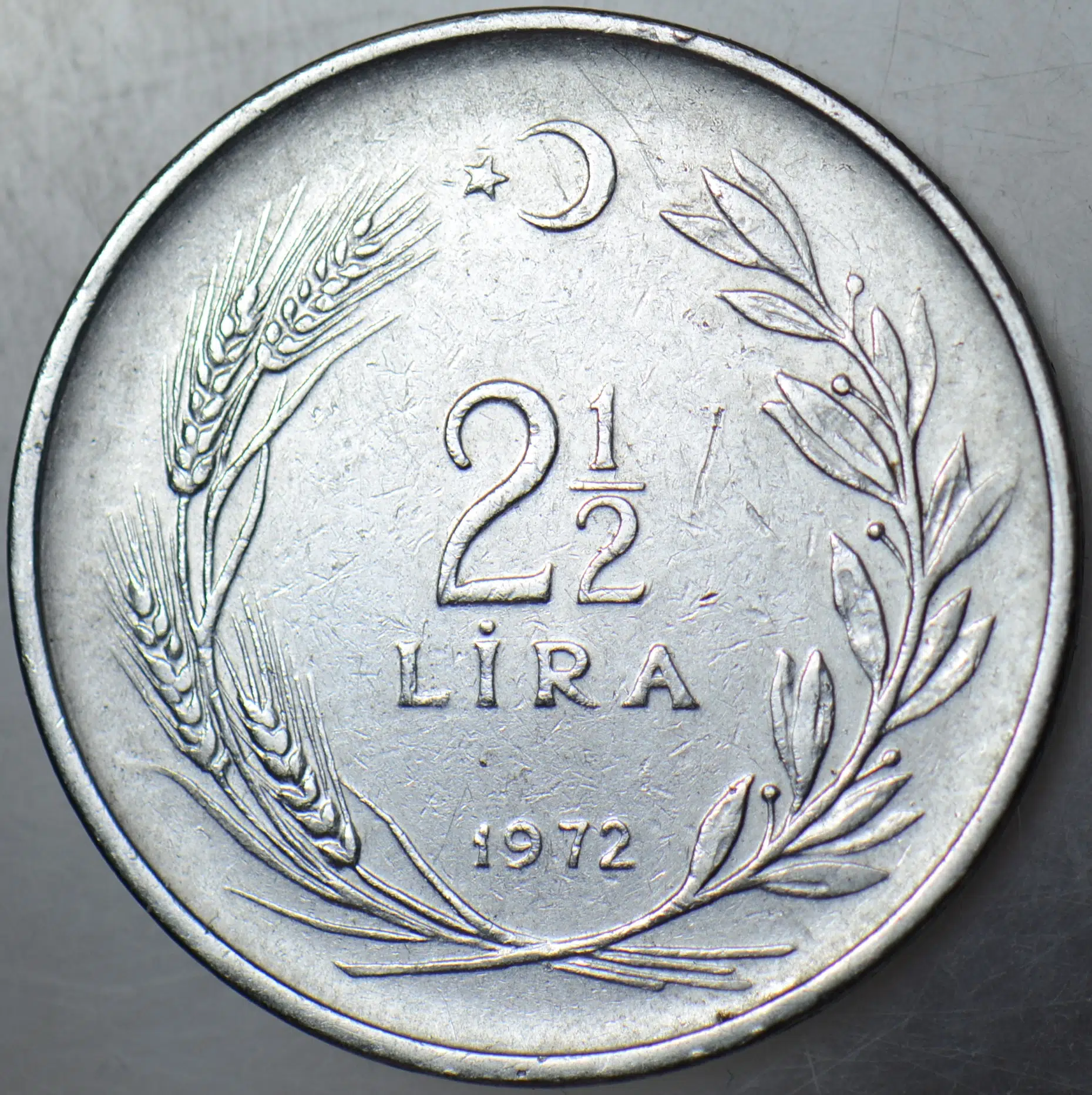 2,5 LİRA 1972.