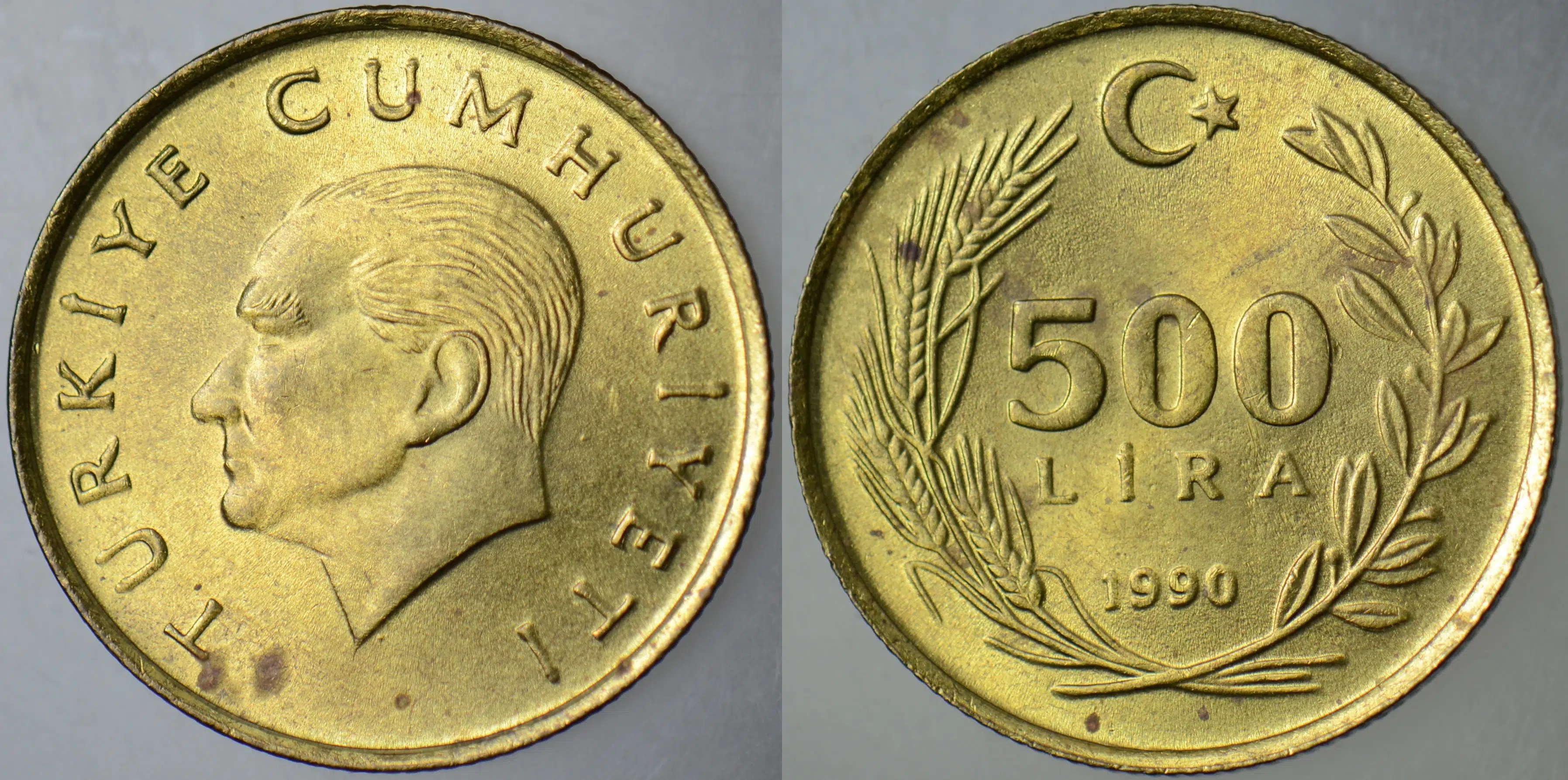 500 LİRA 1990 LEKELİ ÇİLALTI.
