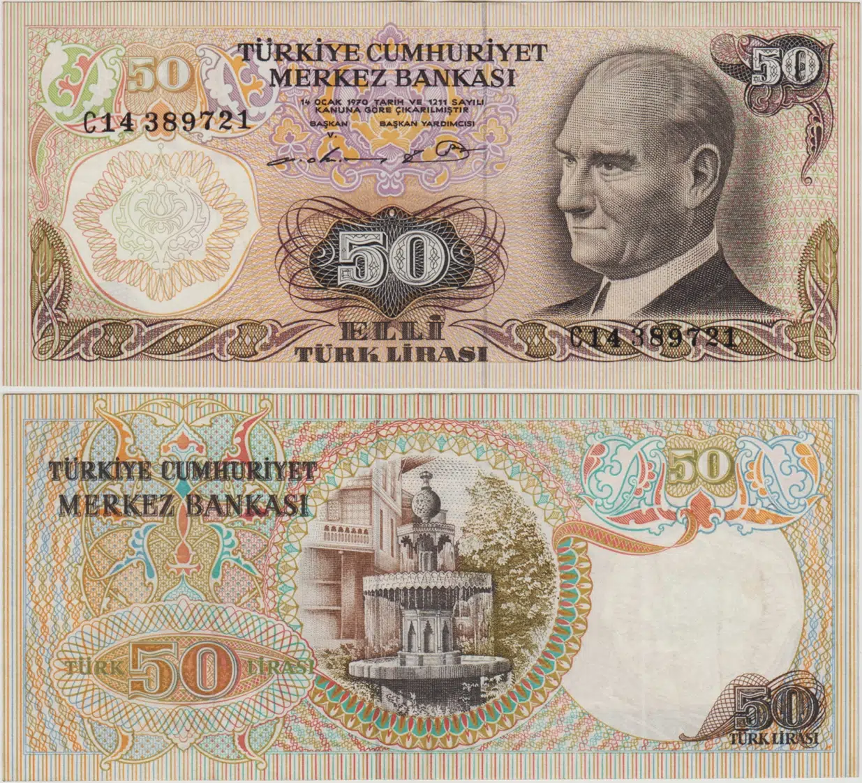 6. EMİSYON 50 LİRA C14 ÇÇ+