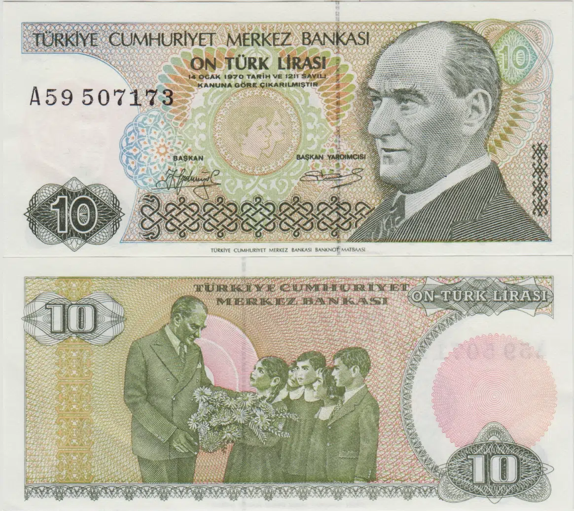 7. EMİSYON 1. TERTİP 10 LİRA A59 ÇİL.