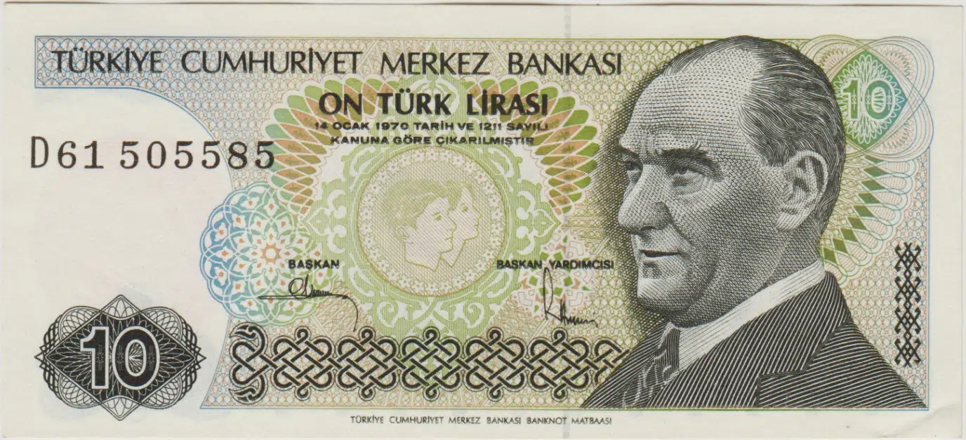 7. EMİSYON 1. TERTİP 10 LİRA B 61 TRABZON. ÇİLALTI+