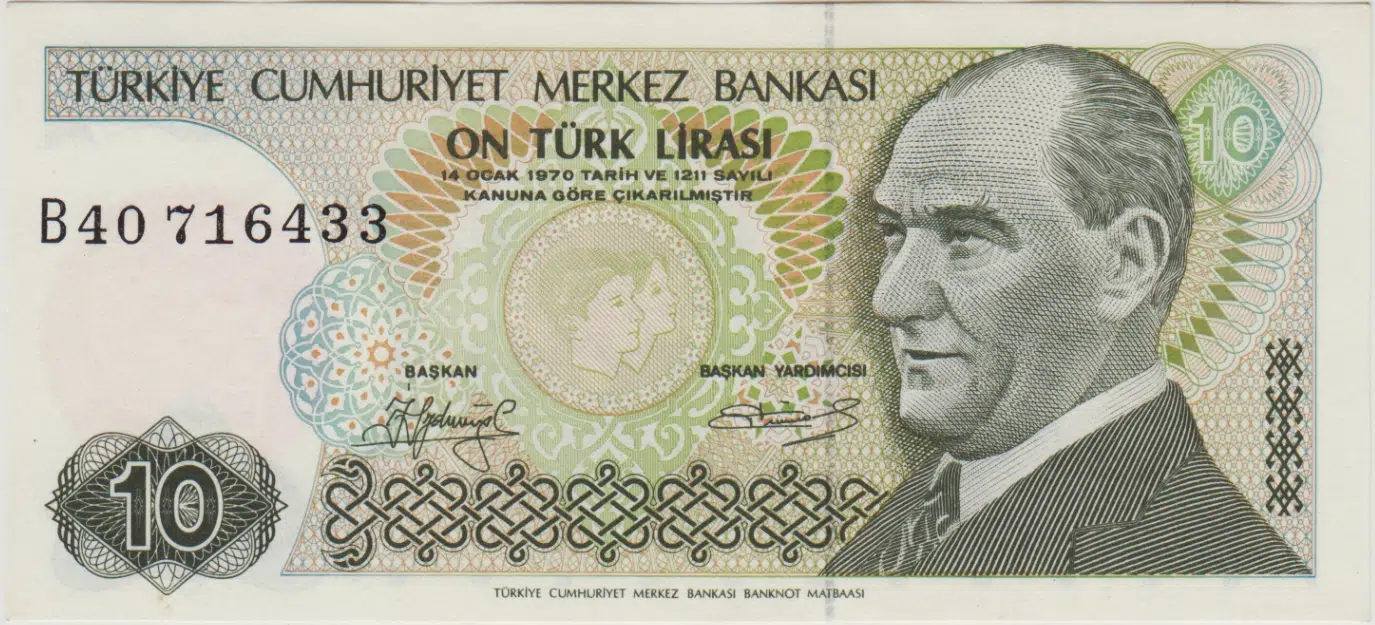 7. EMİSYON 1. TERTİP 10 LİRA B40 ÇİLALTI.