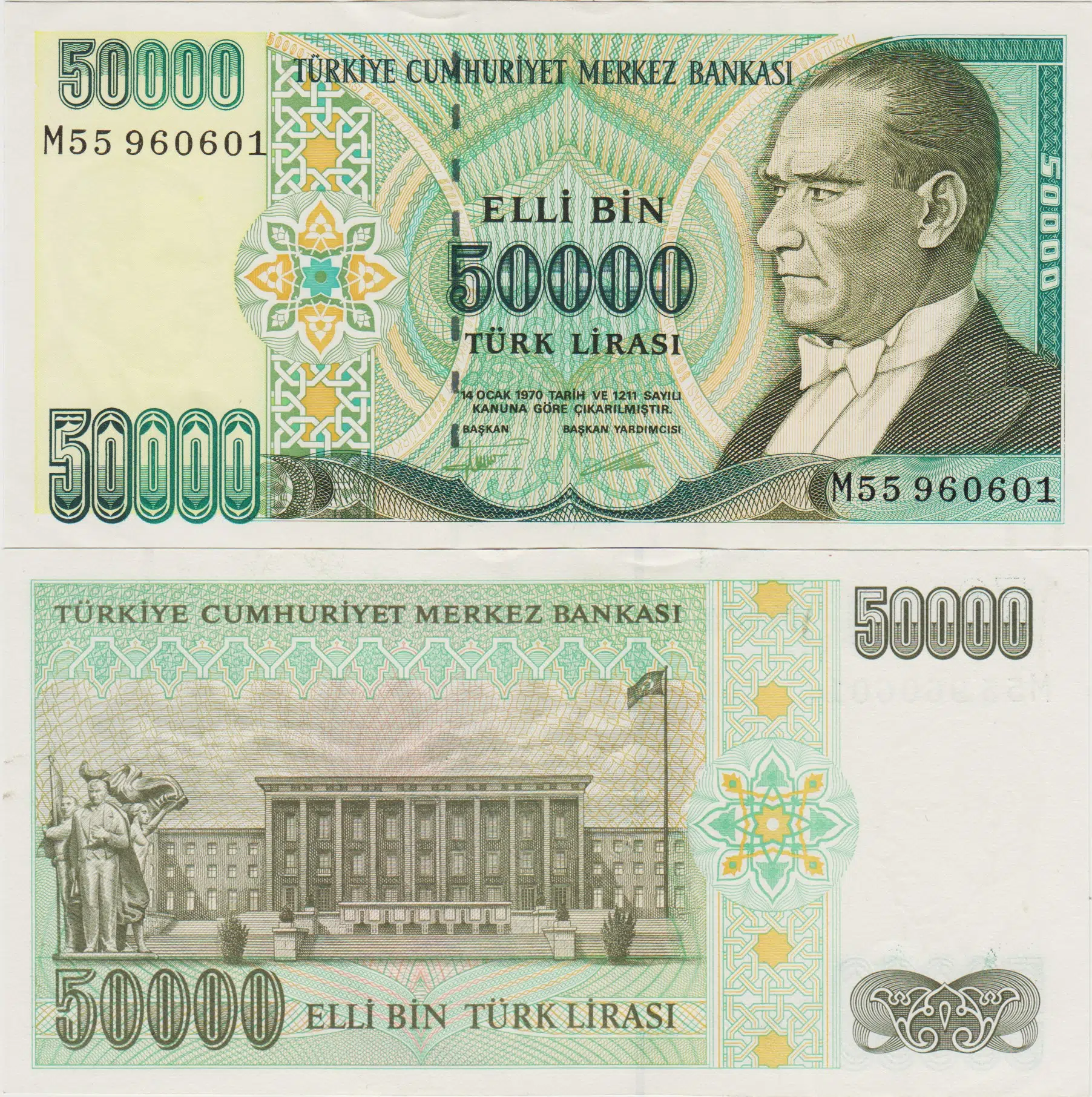 7. EMİSYON 2. TERTİP 50.000 LİRA M55 ÇİLALTI+