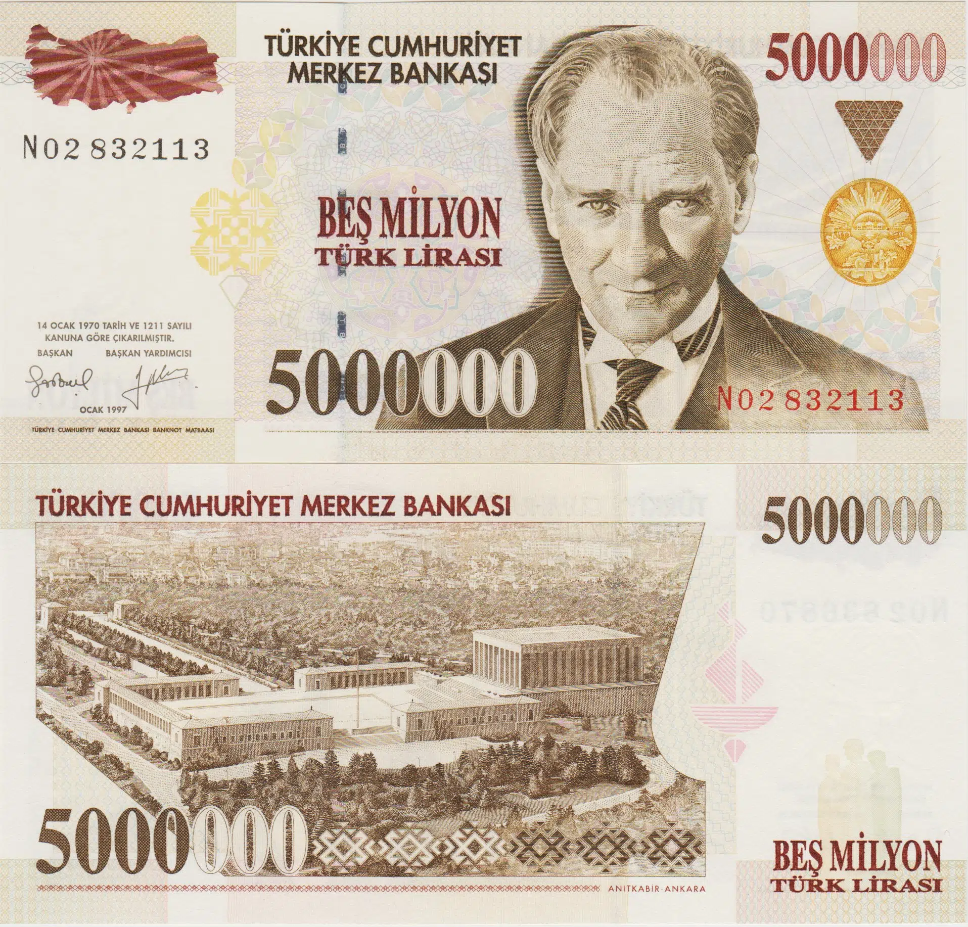 7. EMİSYON 5.000.000 LİRA N02 ÇİL.