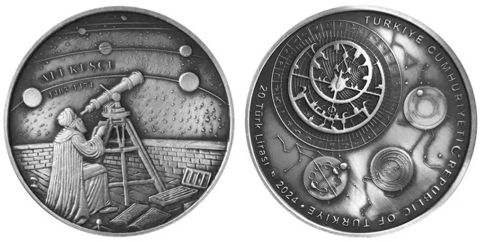 ALİ KUŞÇU 20 LİRA 2024 OKSİDE GÜMÜŞ HATIRA. 3000 BASKI. SERİ NOLU SERTİFİKALI-KAPSÜLÜNDE 31,1 gr ÇİL