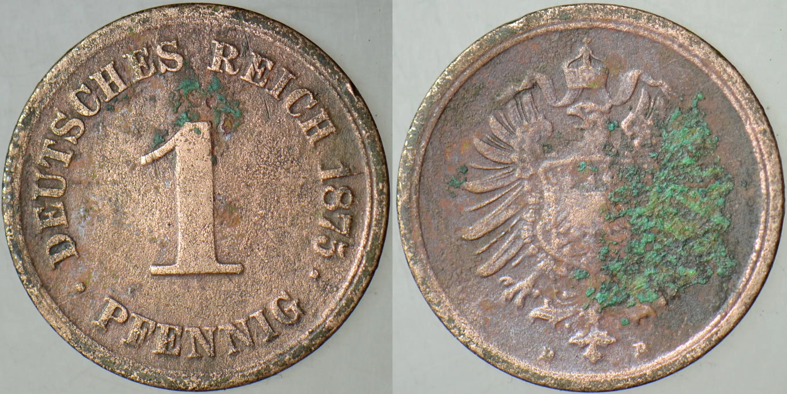ALMANYA 1 PFENNIG 1875 D.