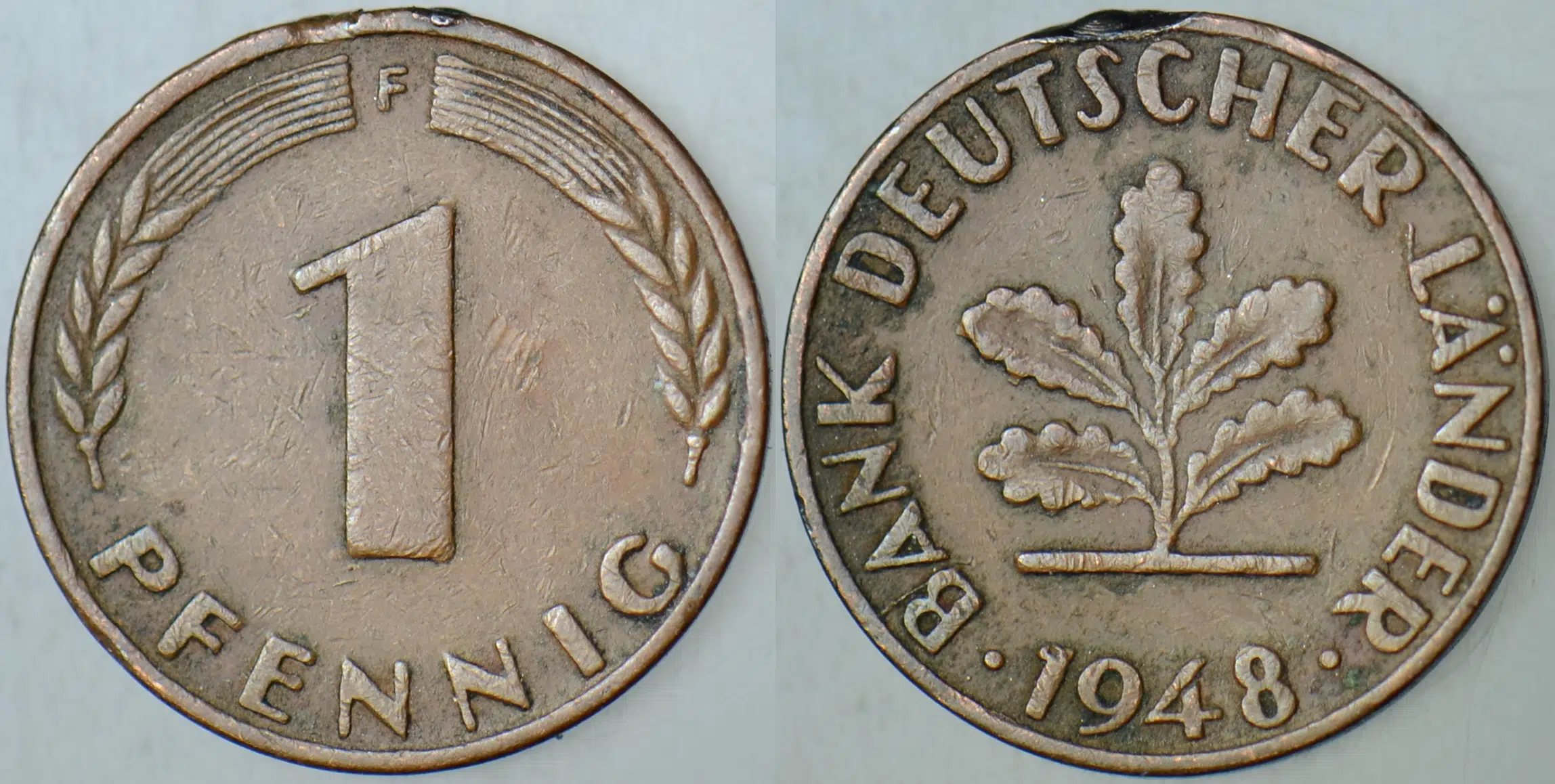 ALMANYA 1 PFENNİG 1948 BANK DEUTSCHER LANDER.