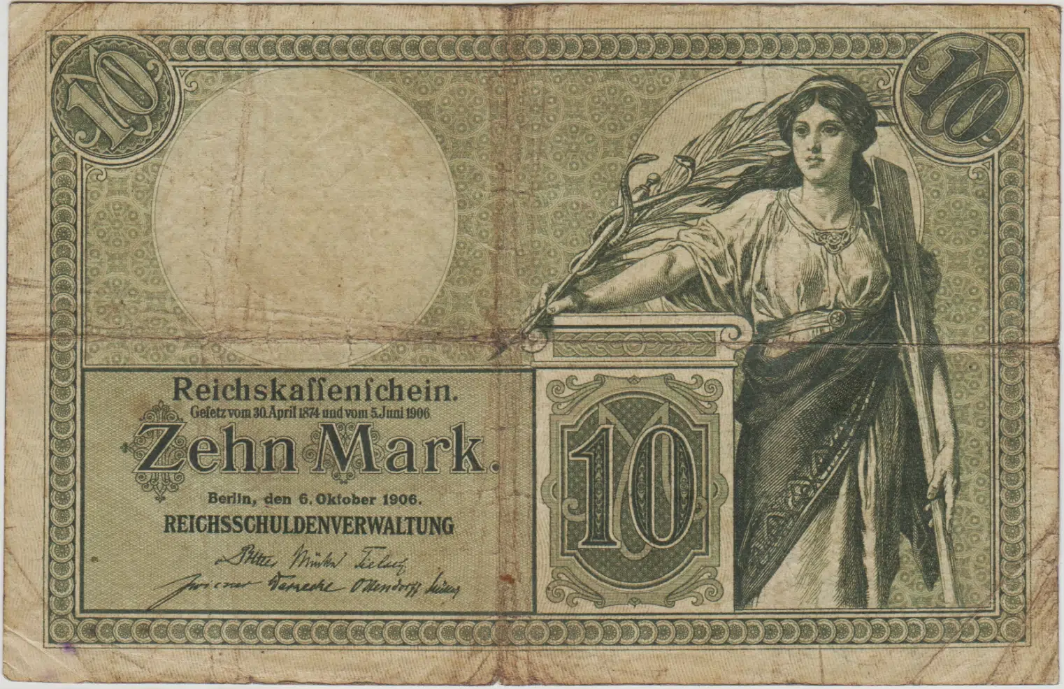 ALMANYA 10 MARK 1906 ÇOK TEMİZ(-)