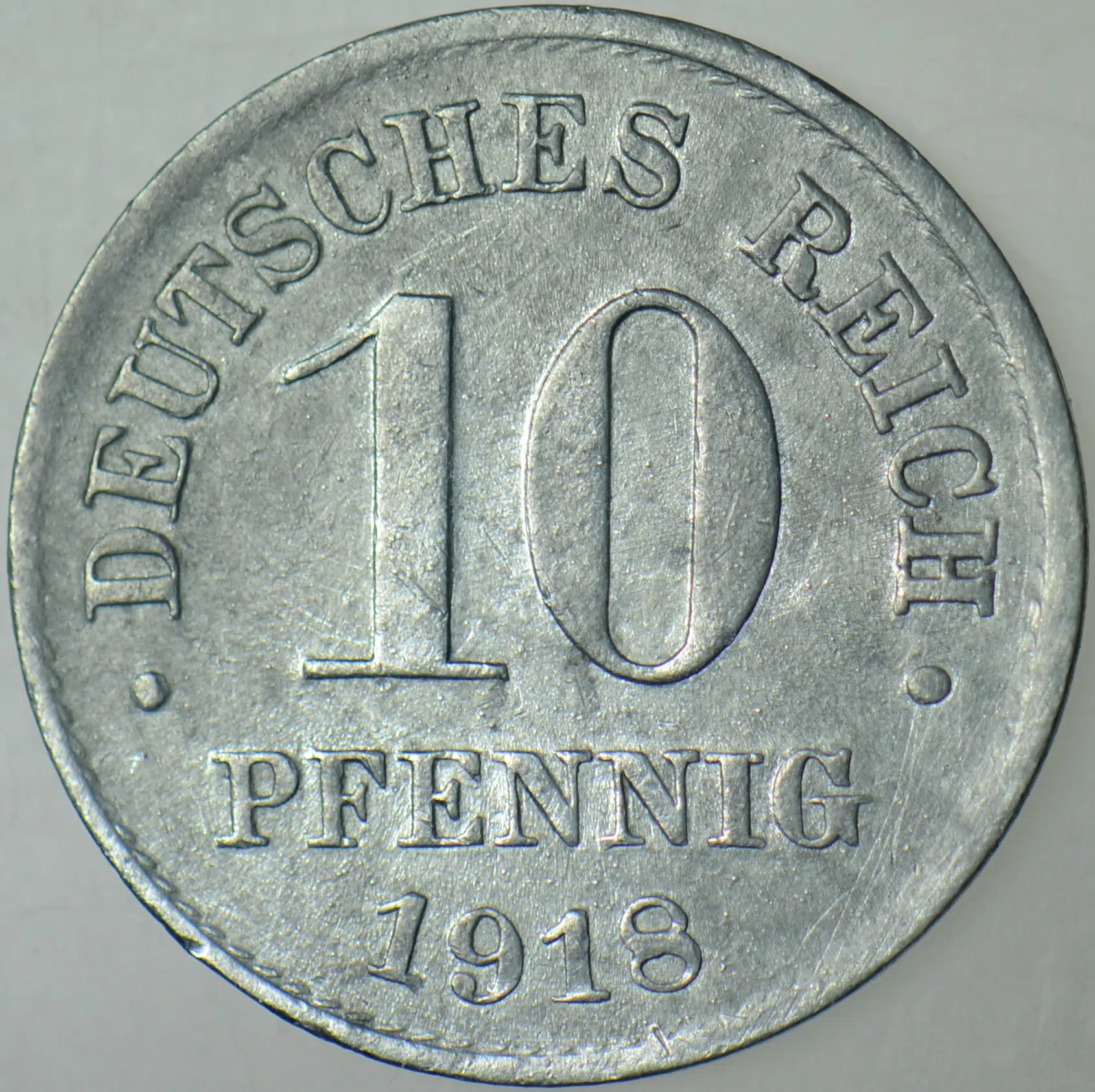 ALMANYA 10 PFENNİG 1918 ÇİNKO.