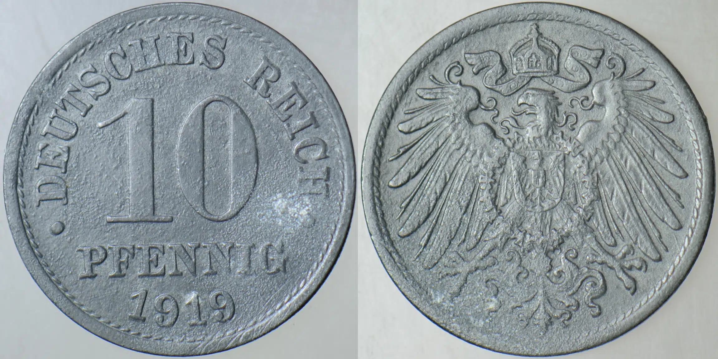 ALMANYA 10 PFENNİG 1919 ÇİNKO.