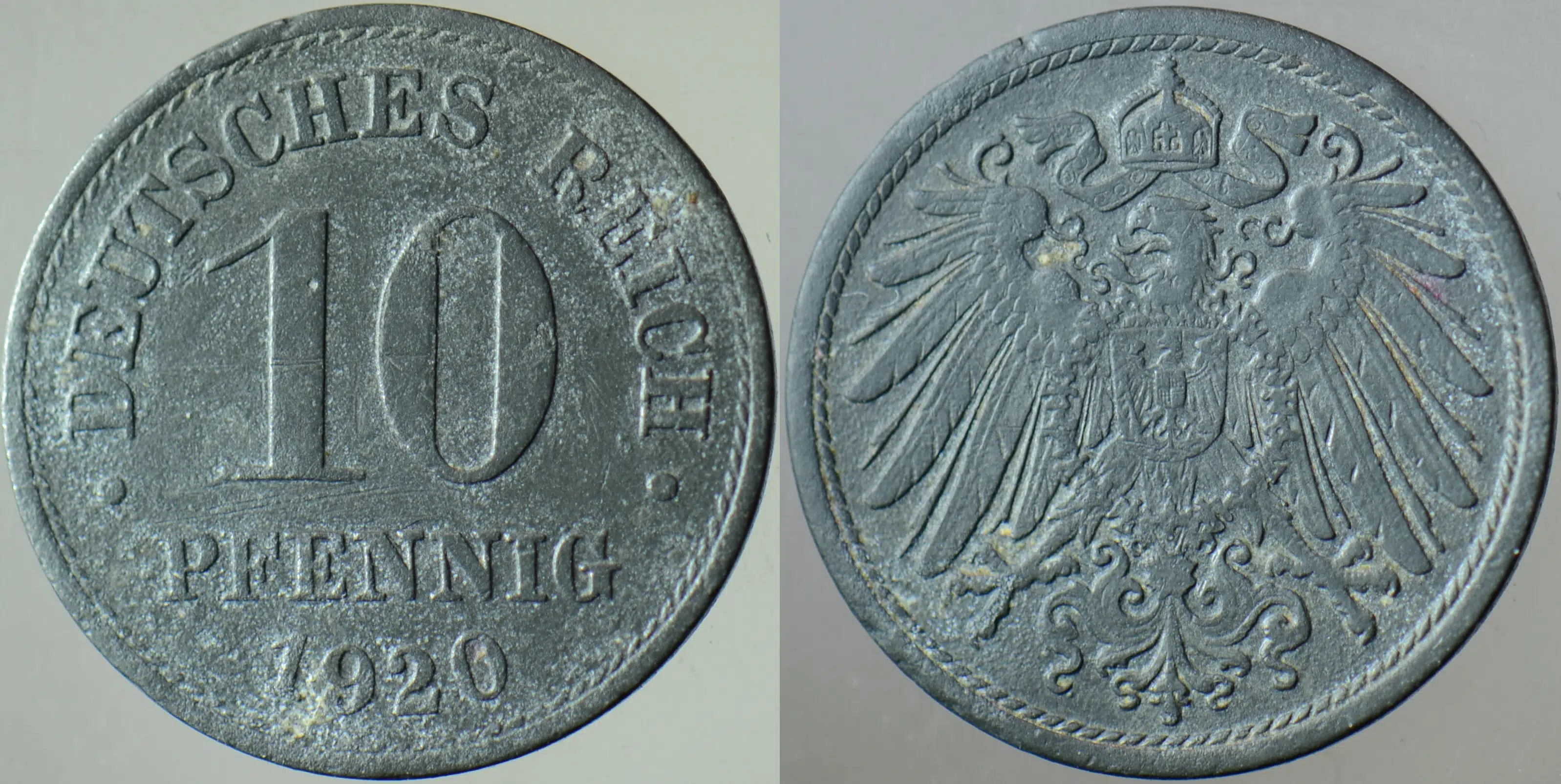 ALMANYA 10 PFENNİG 1920 ÇİNKO.