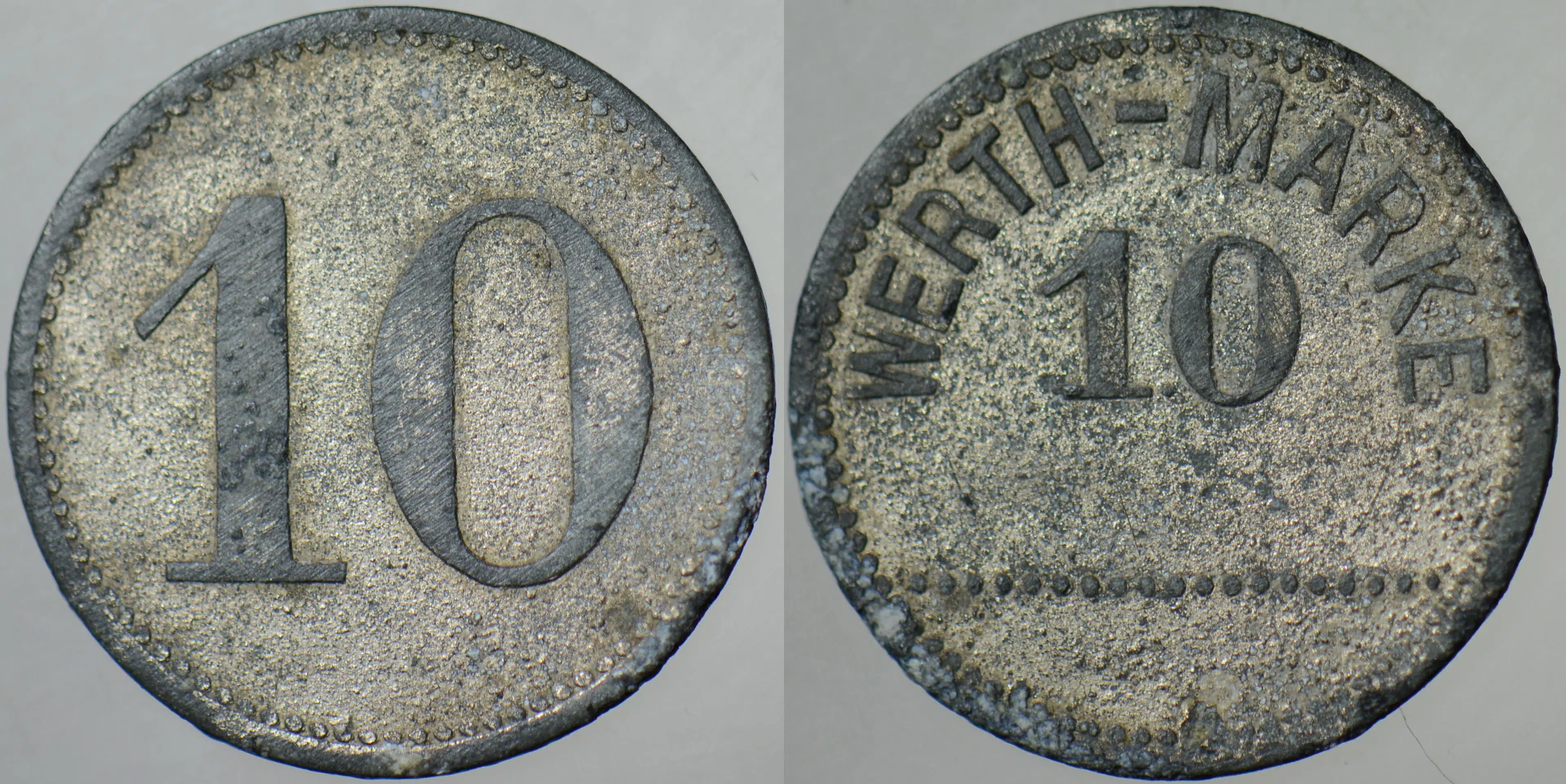 ALMANYA 10 PFENNİG WERT MARKE 1910-20 LER. ÇİNKO 19 mm