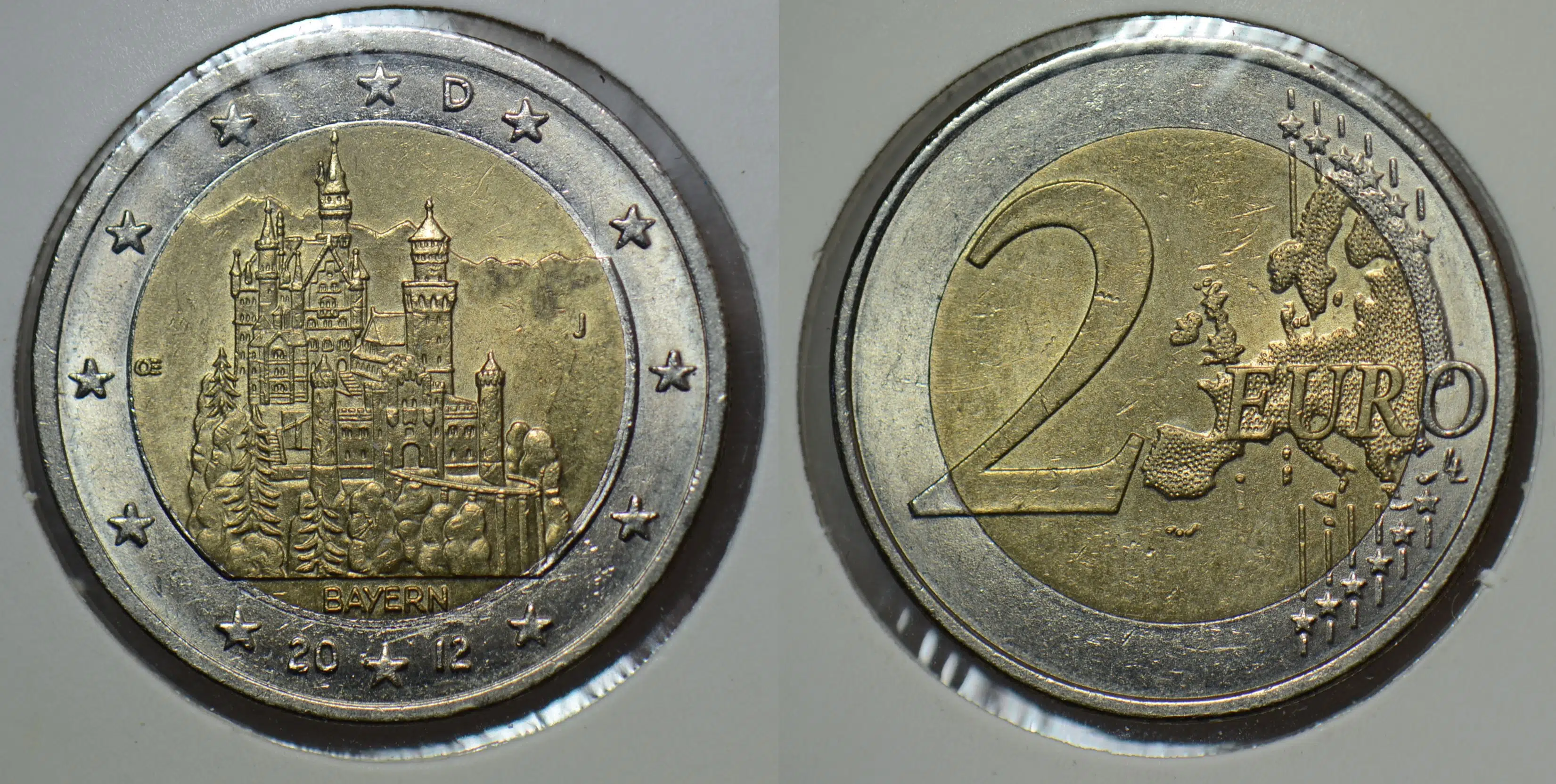 ALMANYA 2 EURO 2012 J. SİRKÜLASYON HATIRA-BAYERN. KAPAMADA ÇİLALTI.