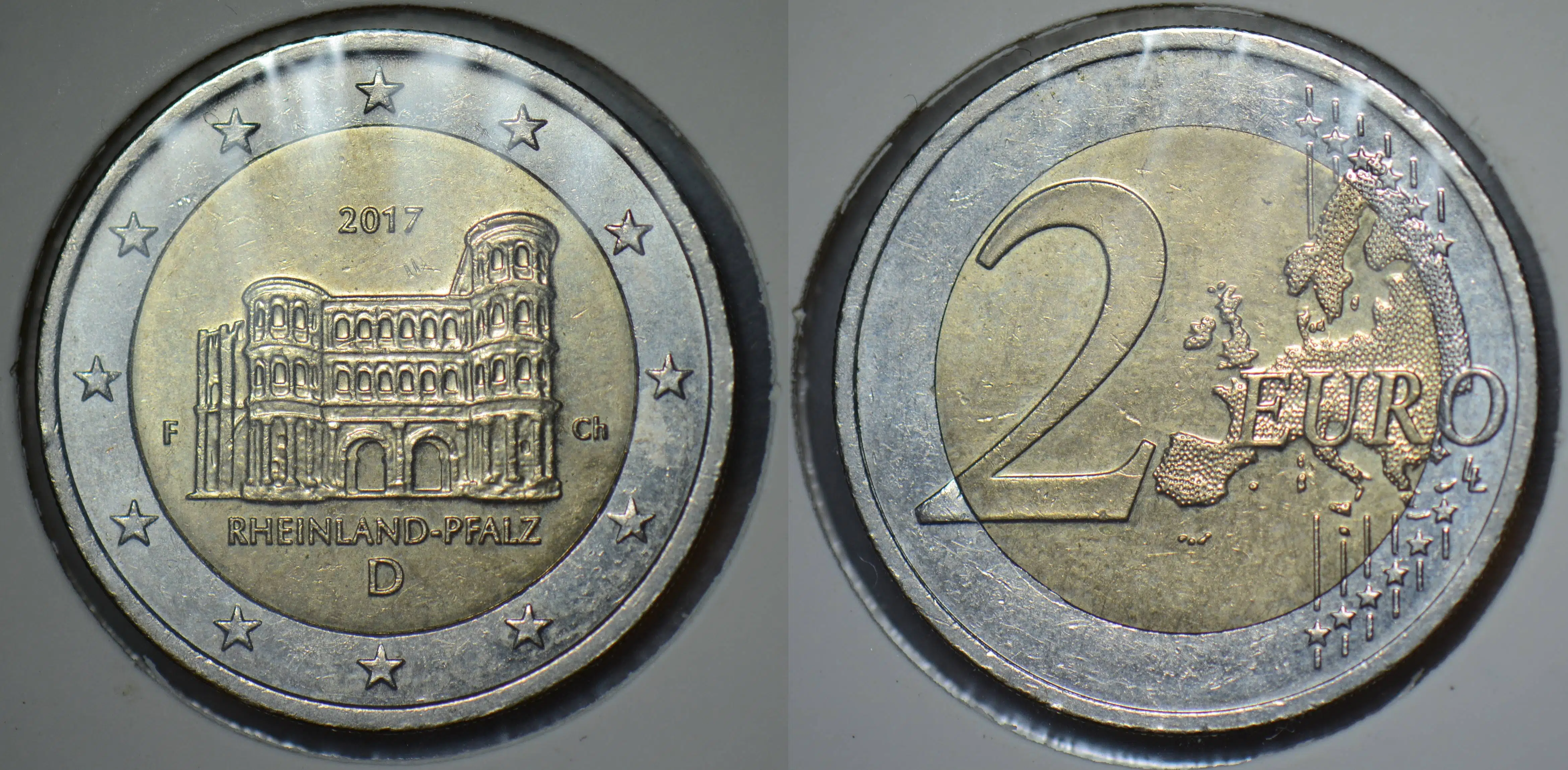 ALMANYA 2 EURO 2017 F HATIRA. RHEINLAND-PFALZ. KAPAMADA ÇİLALTI.