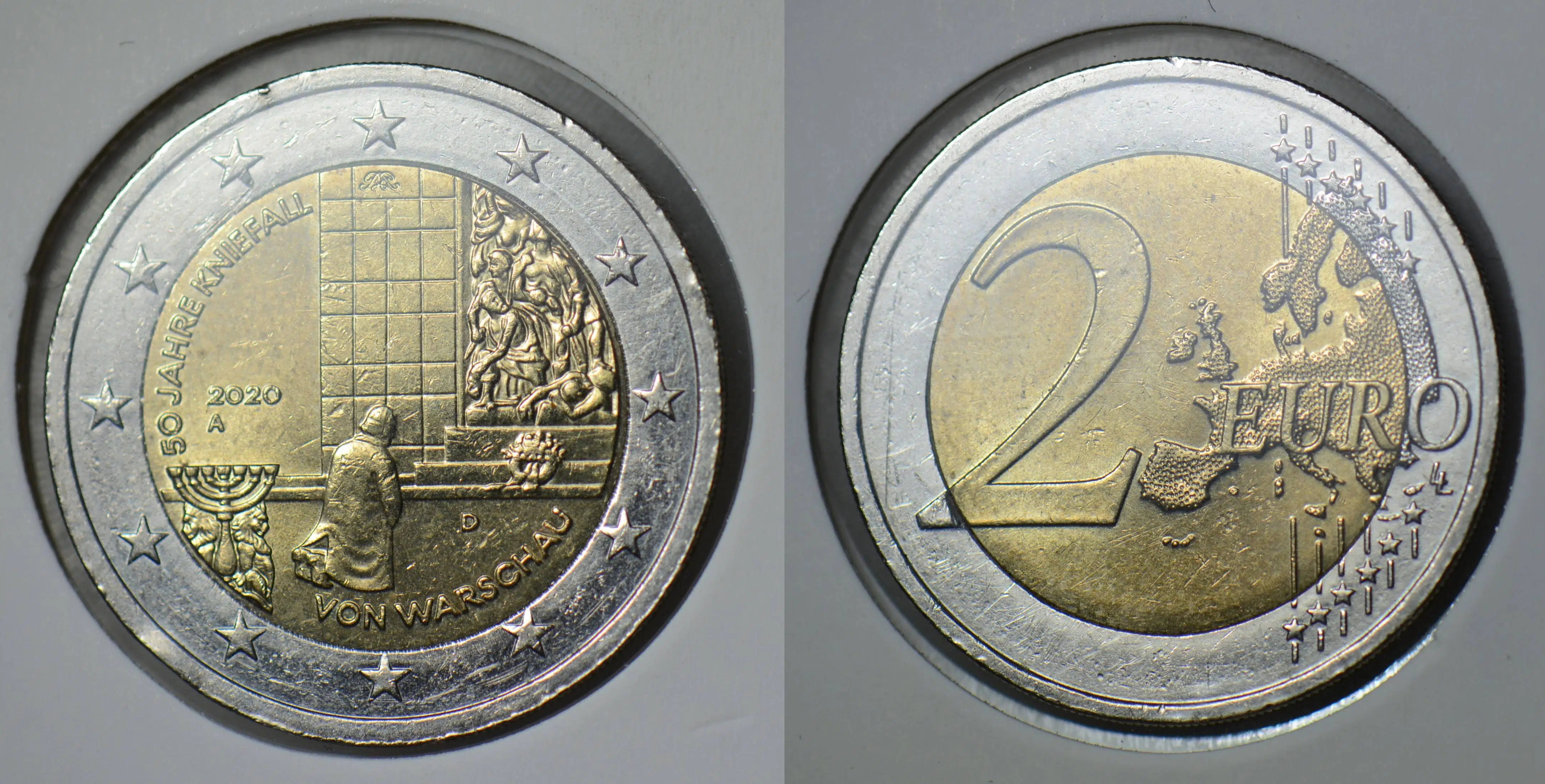 ALMANYA 2 EURO 2020 A II. DÜNYA SAVAŞI ALMANYA-POLONYA UZLAŞMASI-WILLY BRANDT VARŞOVA ANITINDA.KAPAMADA