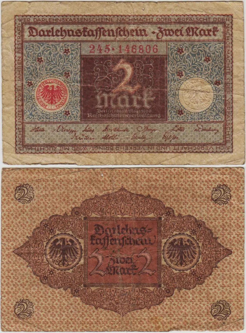 ALMANYA 2 MARK 1920 TEMİZ.