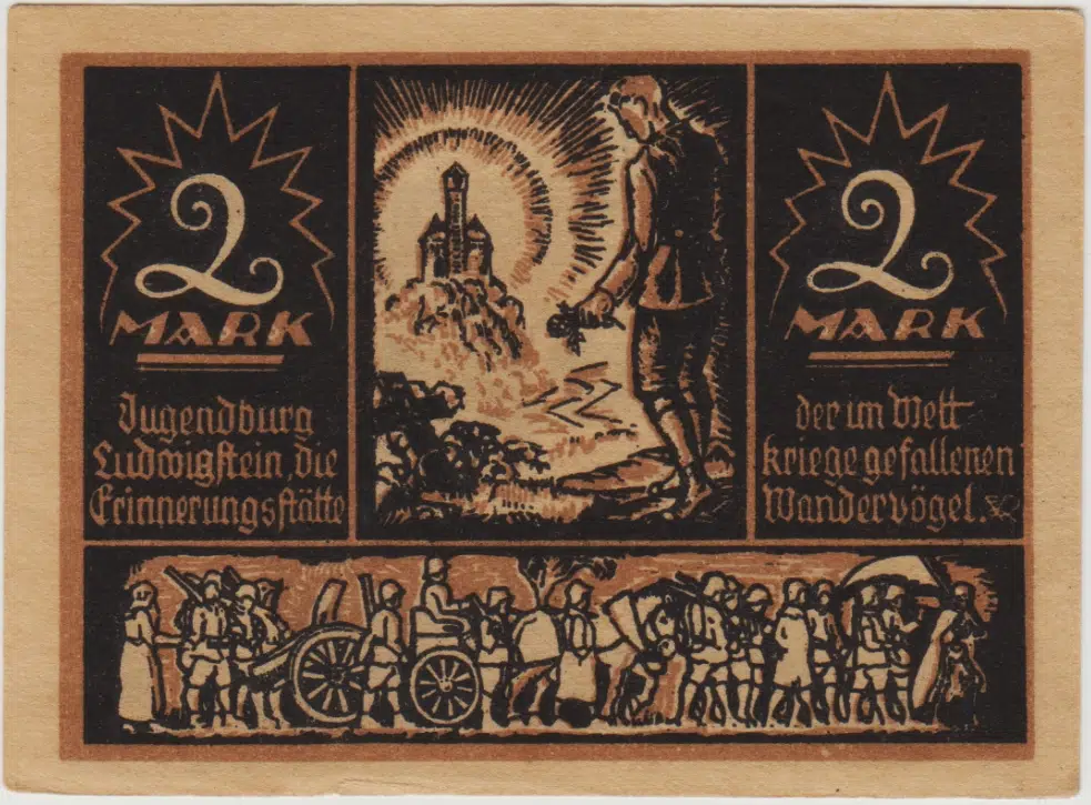 ALMANYA 2 MARK 1921 NOTGELD-WİTZENHAUSEN ŞEHRİ. ÇİL.