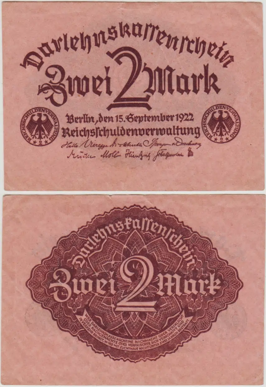 ALMANYA 2 MARK 1922 ÇİLALTI(-)