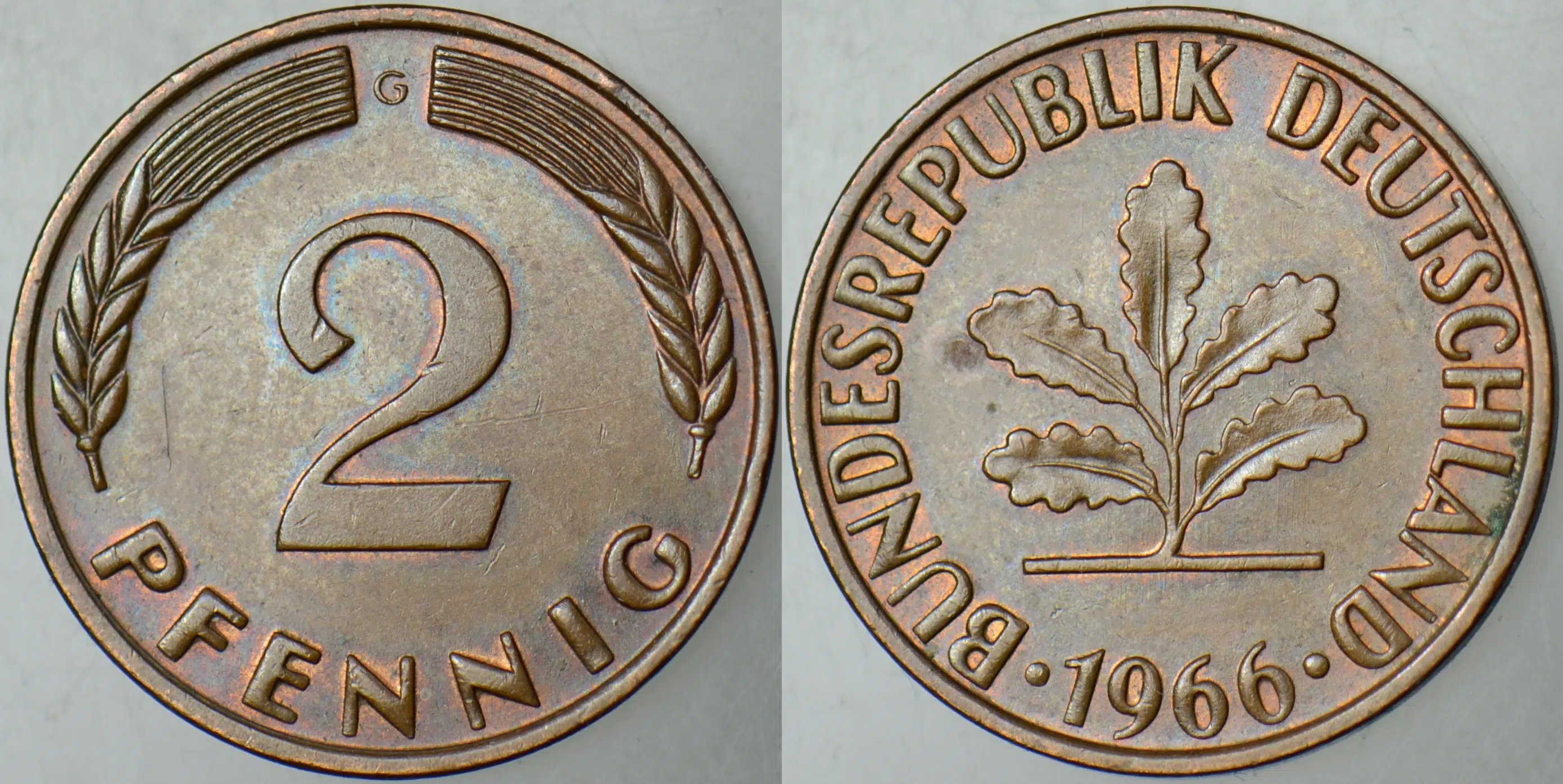 ALMANYA 2 PFENNİG 1966 G.