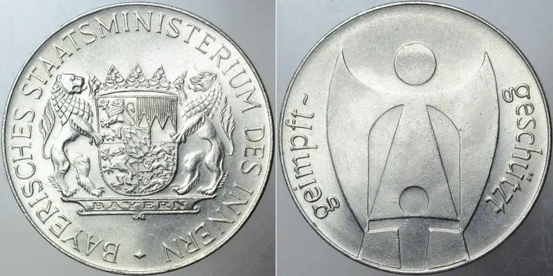 ALMANYA BAVYERA İÇİŞLERİ BAKANLIĞI AŞI MADALYONU 28 mm ÇAPINDA. ÇİL KONDİSYON.
