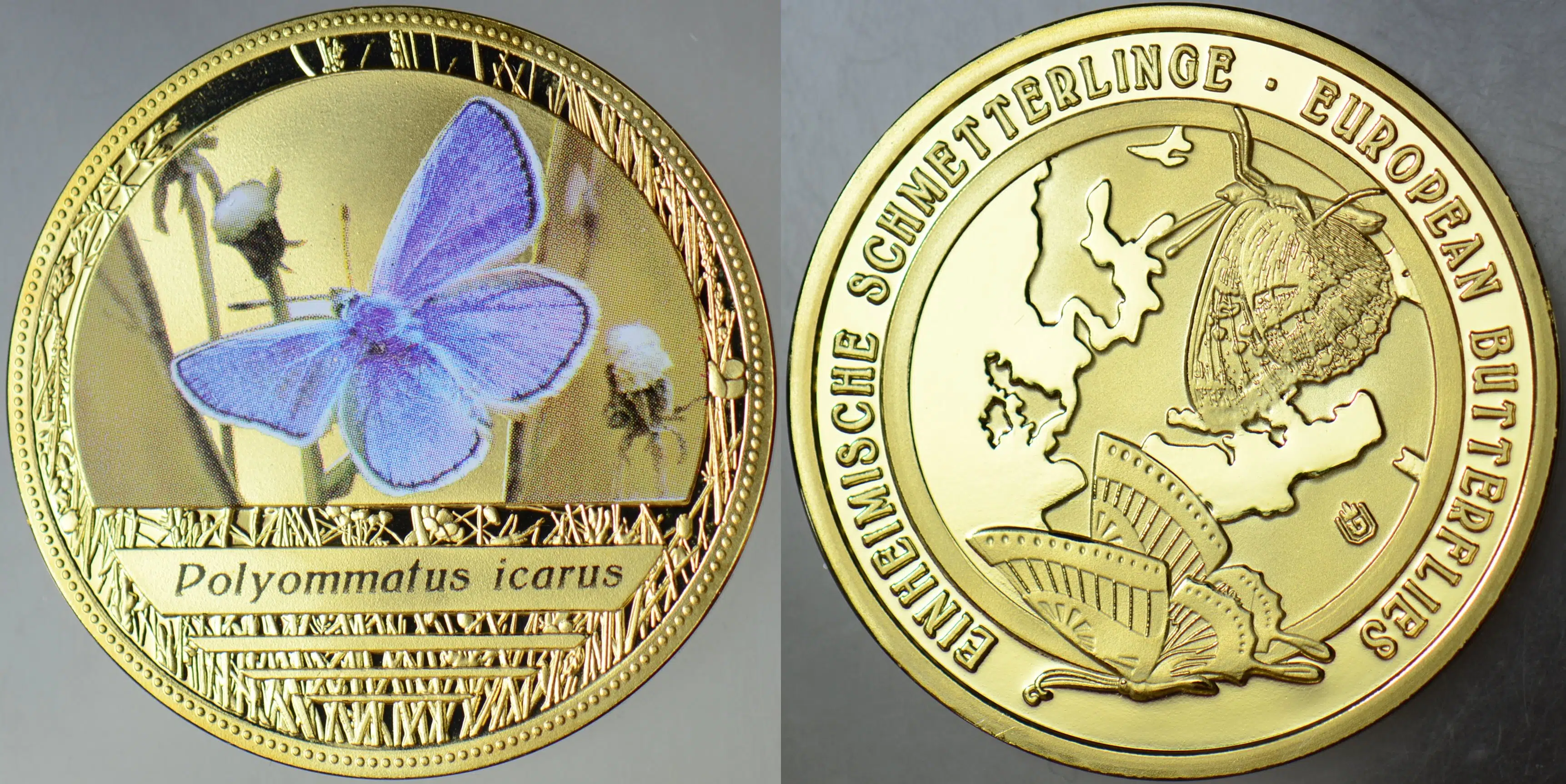 ALMANYA MADALYON-AVRUPA'NIN KELEBEKLERİ. RENKLİ 33 mm ÇİL.