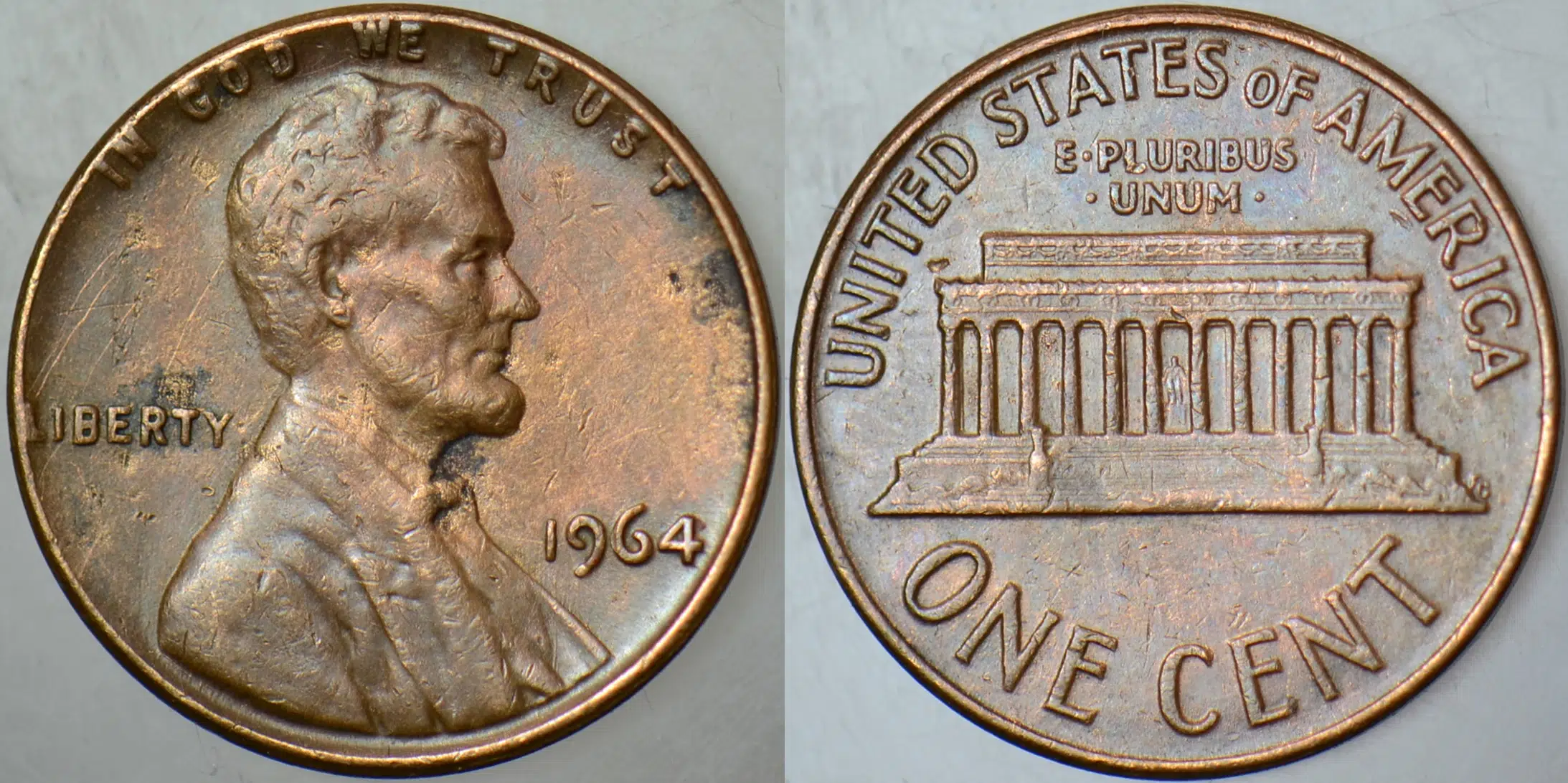 AMERİKA 1 CENT 1964 LINCOLN MEMORIAL CENT.