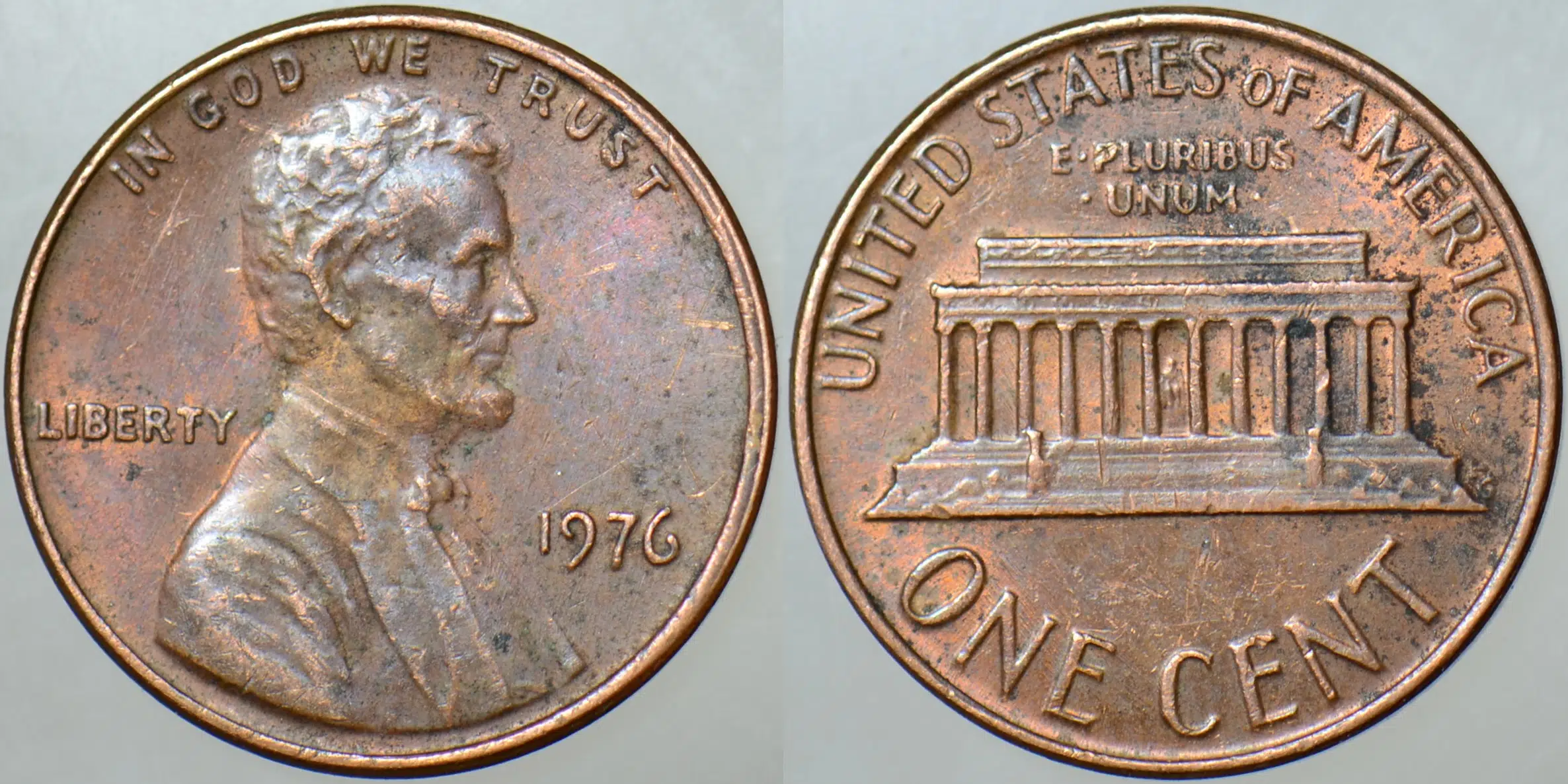 AMERİKA 1 CENT 1976 LİNCOLN MEMORİAL CENT.