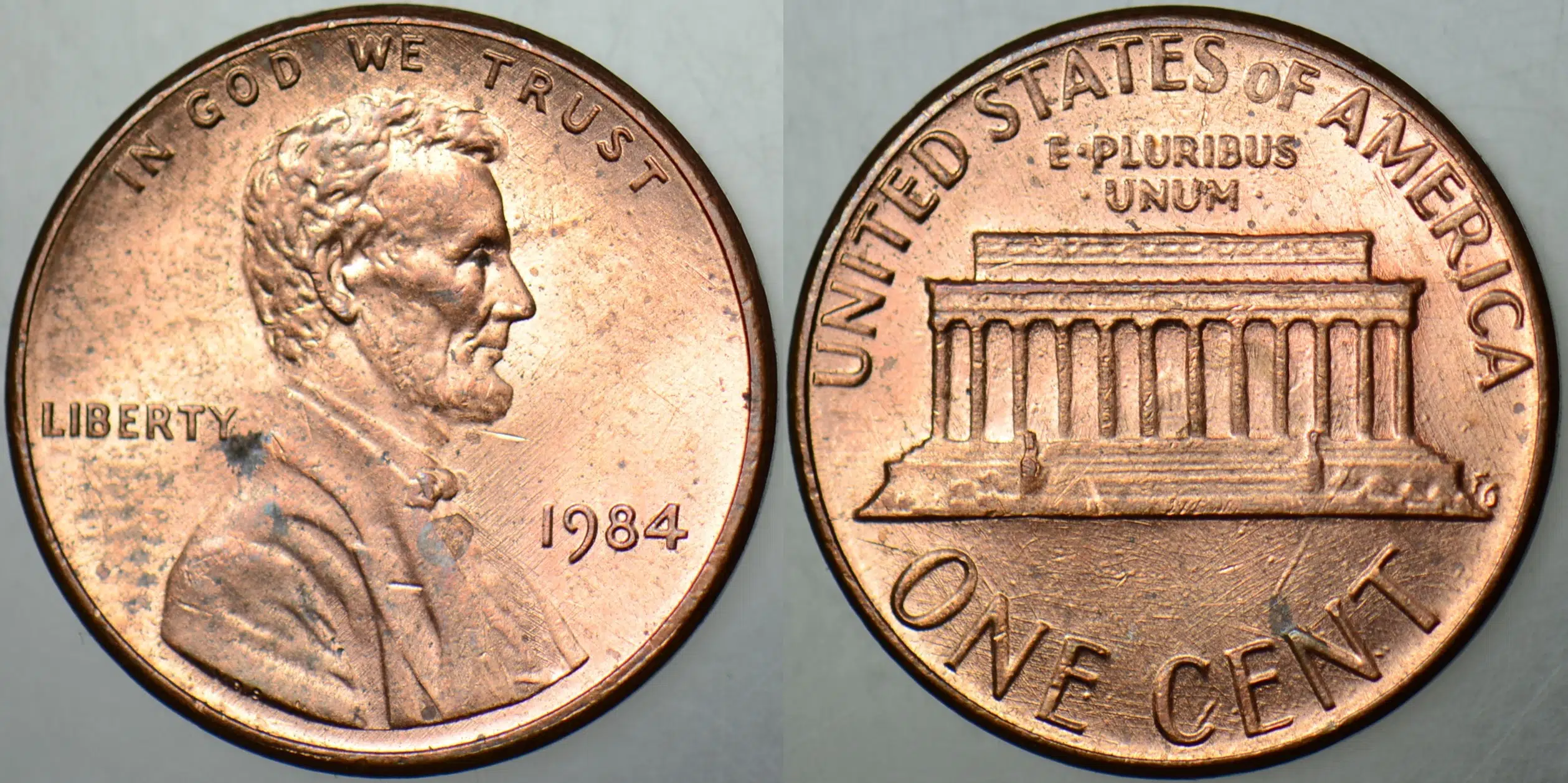 AMERİKA 1 CENT 1984 LINCOLN MEMORIAL CENT. 19 mm ÇİLALTI+