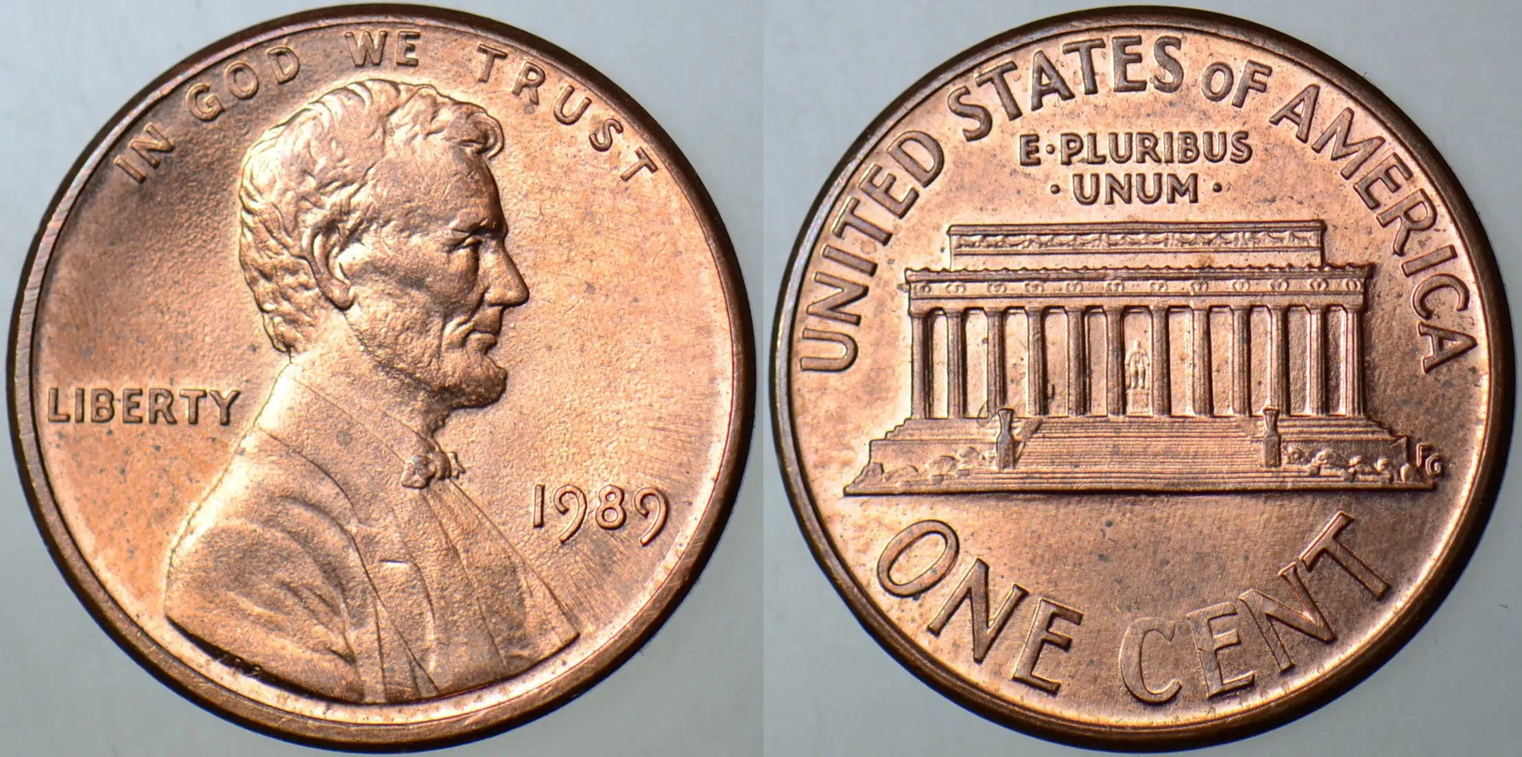 AMERİKA 1 CENT 1989 LİNCOLN MEMORİAL CENT. 19 mm ÇİL(-)