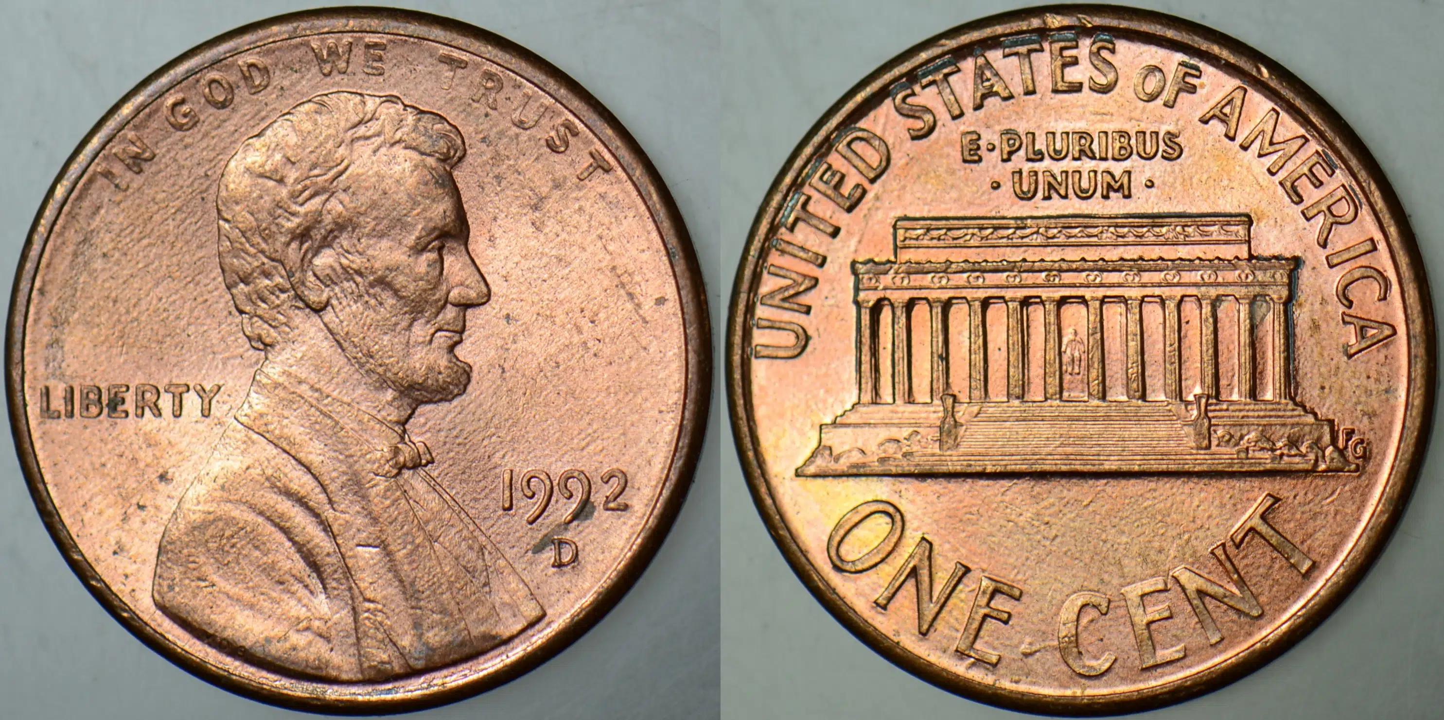 AMERİKA 1 CENT 1992 D. LINCOLN MEMORIAL CENT. 19 mm ÇİL(-)