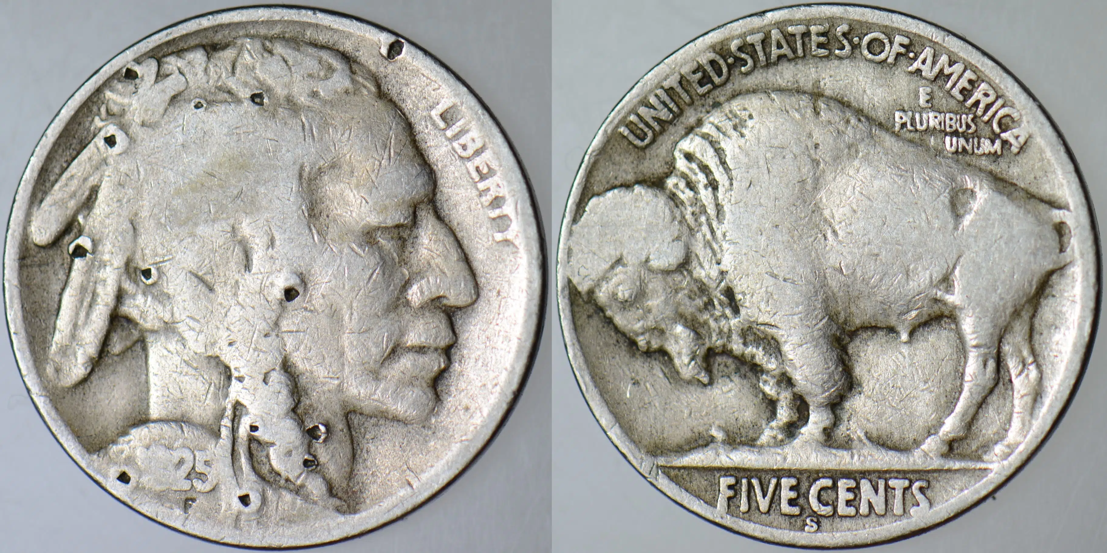 AMERİKA 5 CENT 1925 S. BUFFALO NICKEL. NADİR.