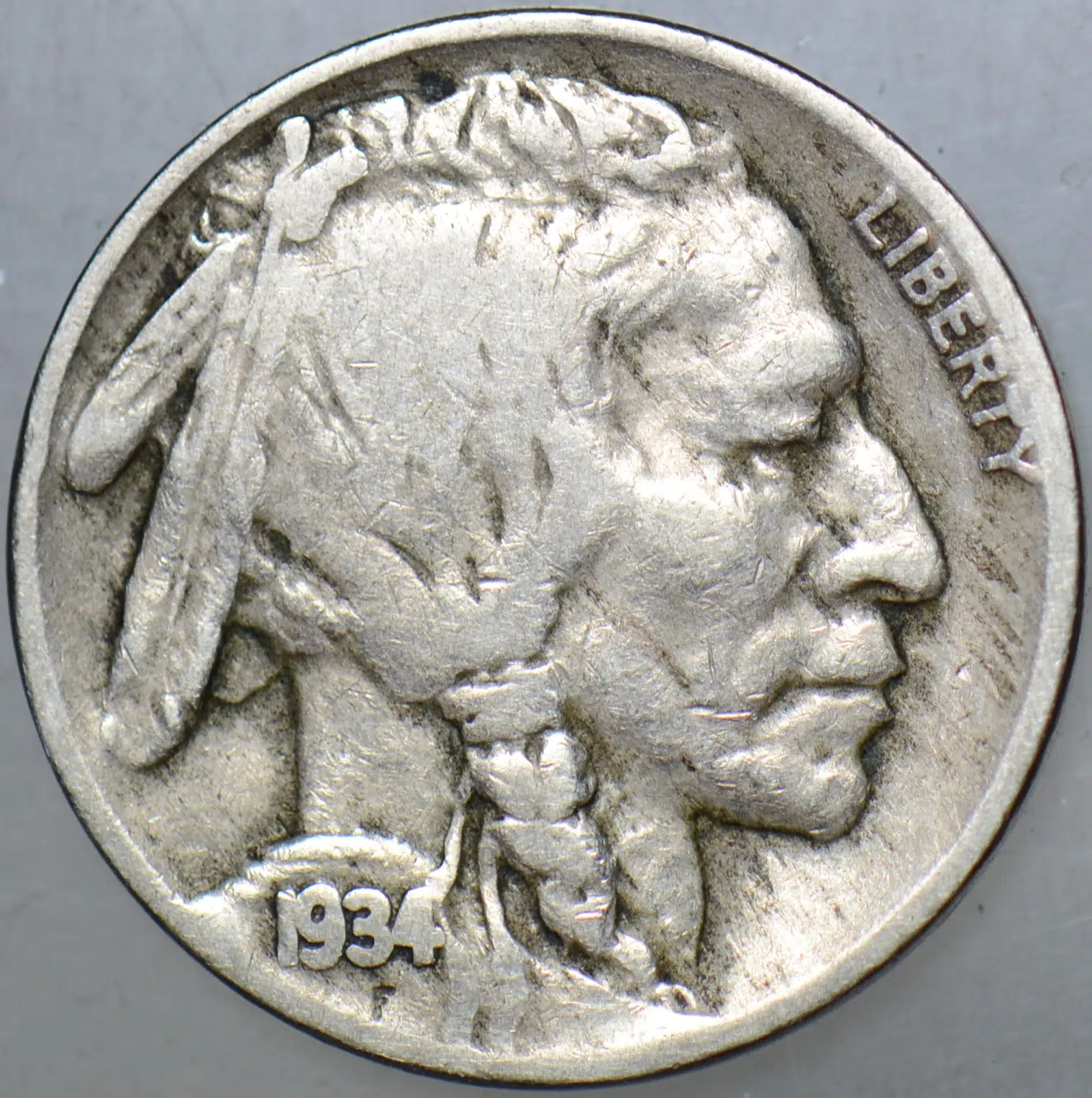AMERİKA 5 CENT 1934 D. BUFFALO NICKEL.