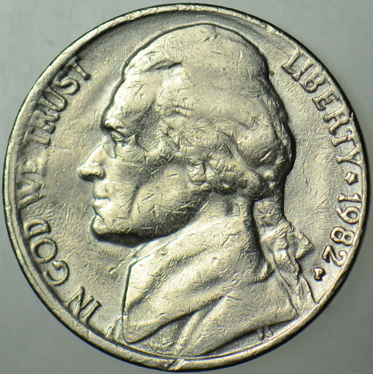 AMERİKA 5 CENT 1982 P. JEFFERSON NICKEL.