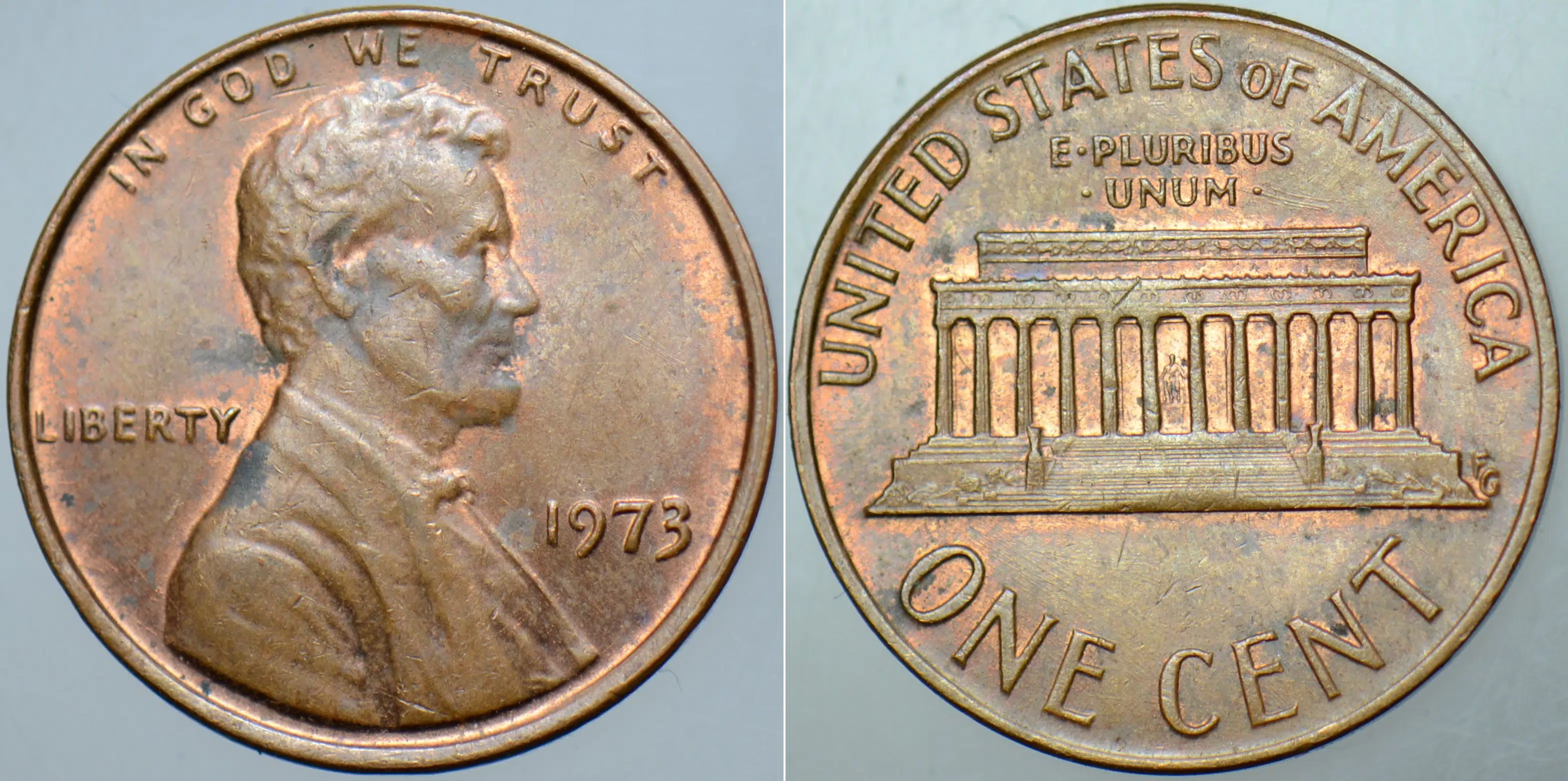 AMERİKA BİRLEŞİK DEVLETLERİ 1 CENT 1973 LINCOLN MEMORIAL CENT. 19 mm