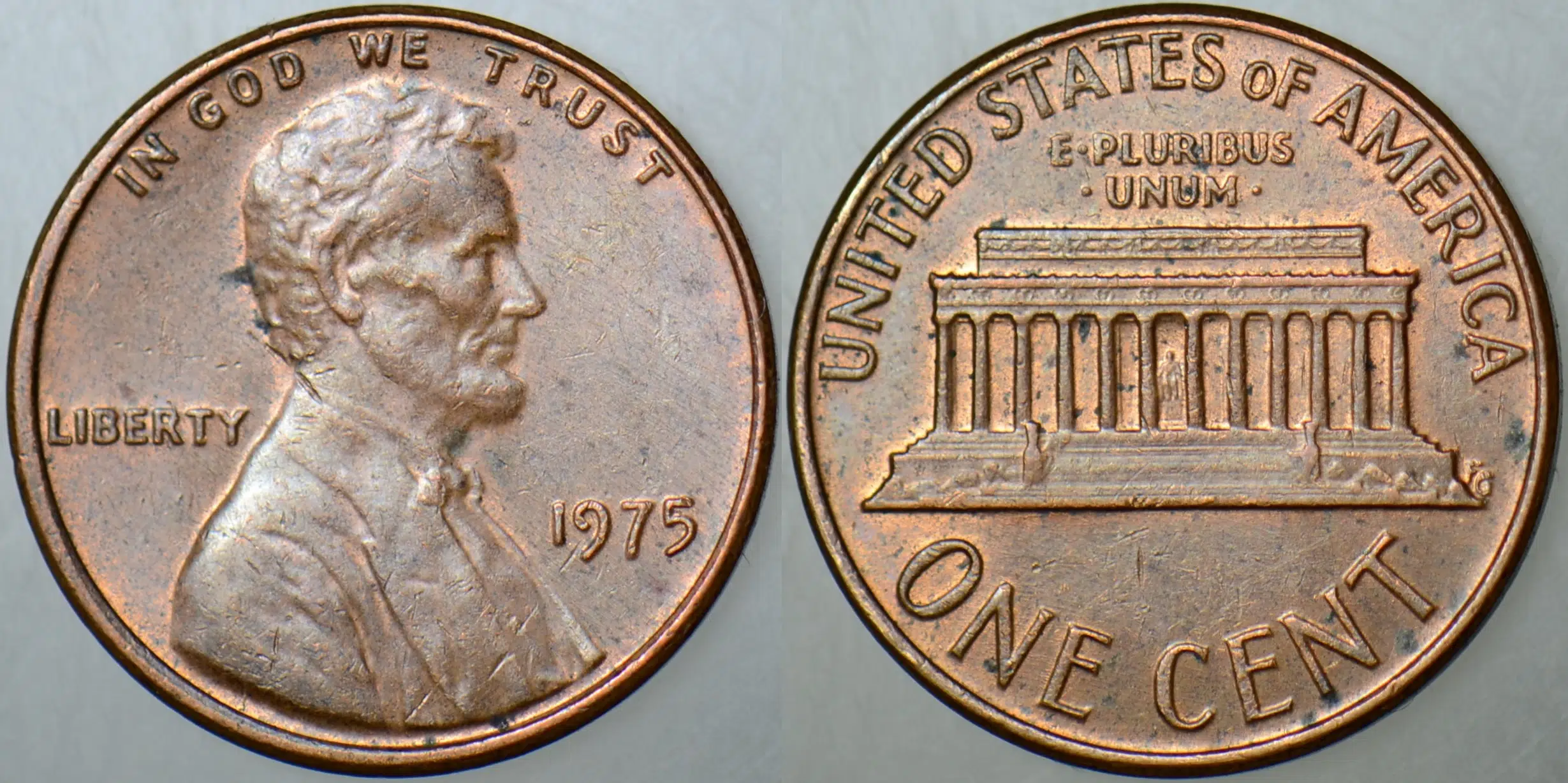 AMERİKA BİRLEŞİK DEVLETLERİ 1 CENT 1975 LİNCOLN MEMORİAL CENT. 19 mm