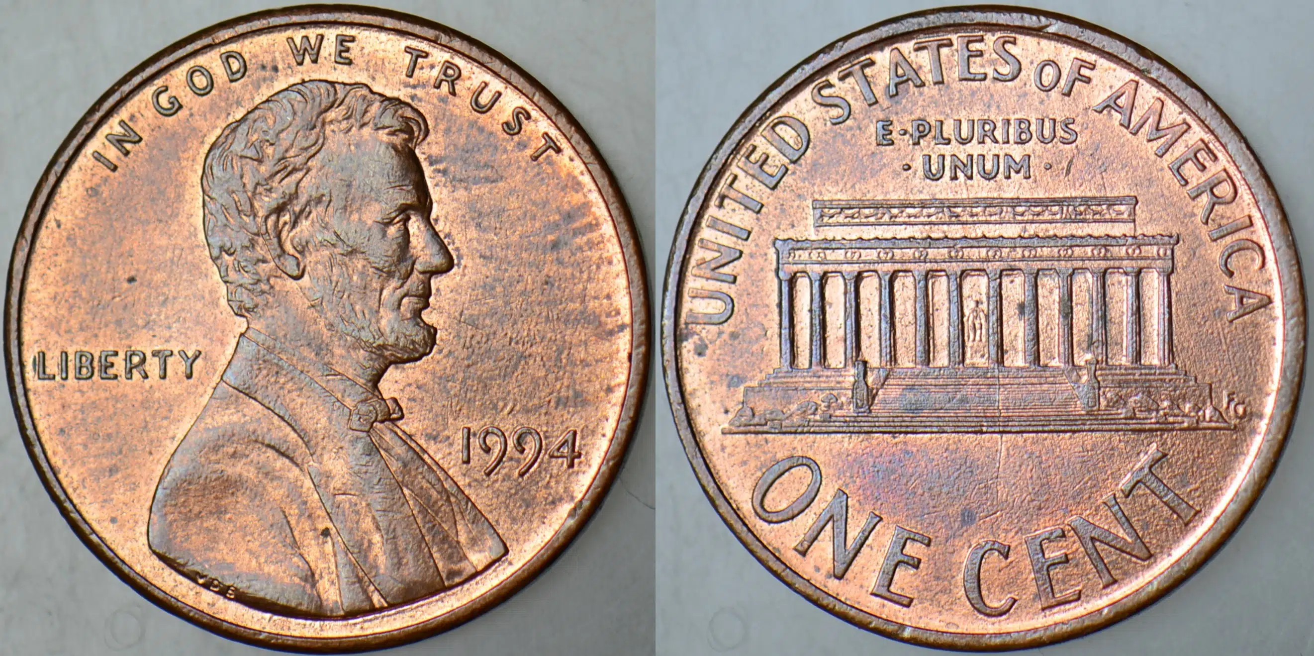 AMERİKA BİRLEŞİK DEVLETLERİ 1 CENT 1994 LINCOLN MEMORIAL CENT. 19 mm ÇİLALTI