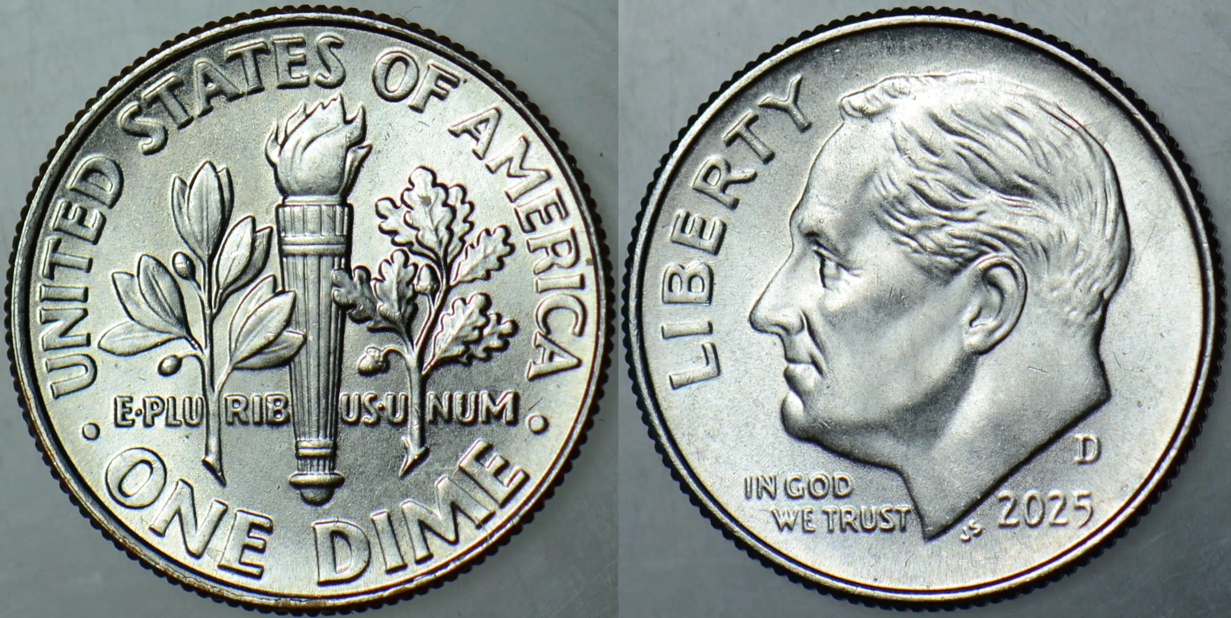 AMERİKA BİRLEŞİK DEVLETLERİ 1 DİME 2025 D. ONE DİME-ROOSEVELT. ÇİL.