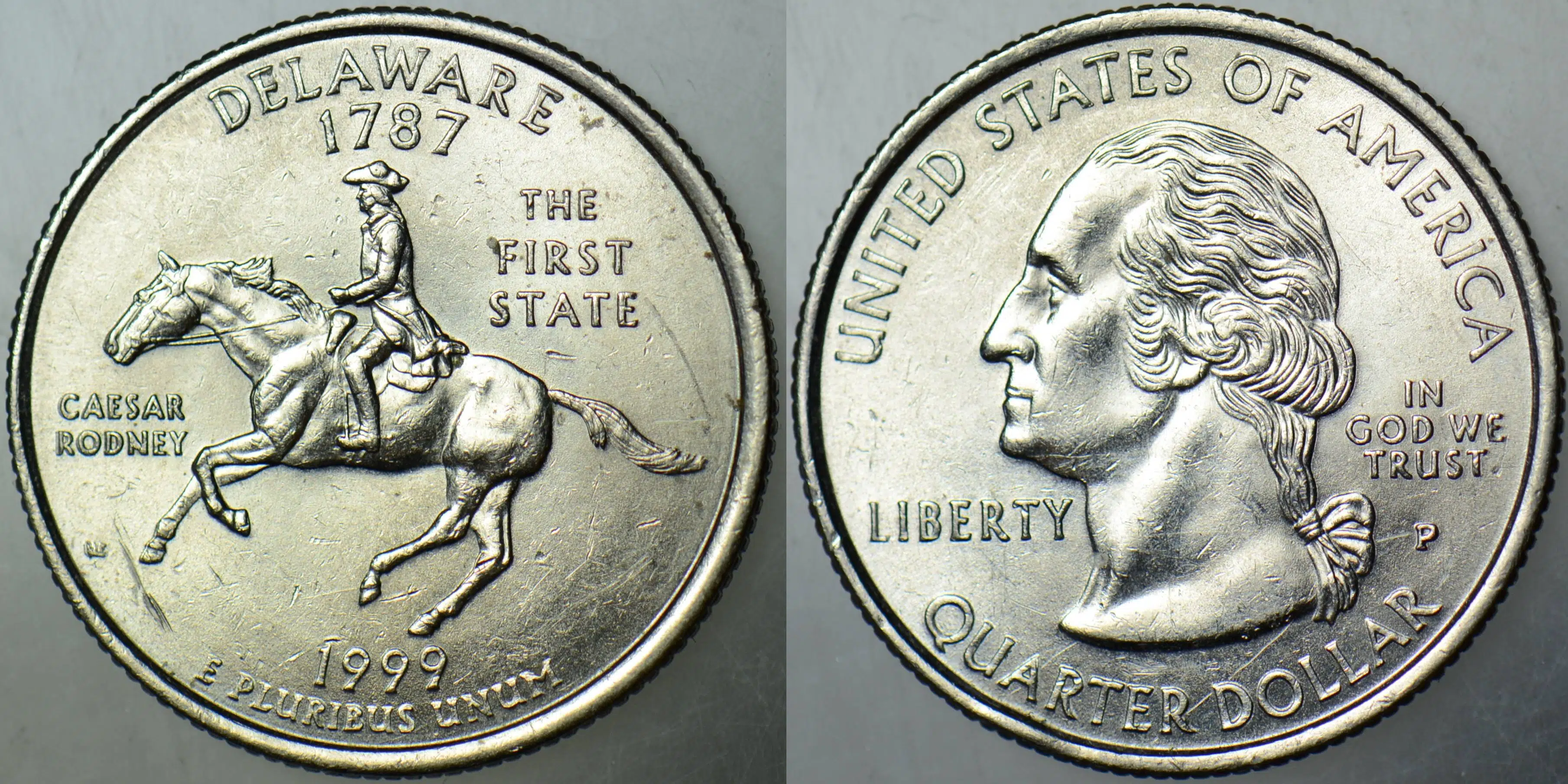 AMERİKA ÇEYREK DOLAR 1999 P EYALETLER SERİSİ-DELAWARE. ÇİLALTI.