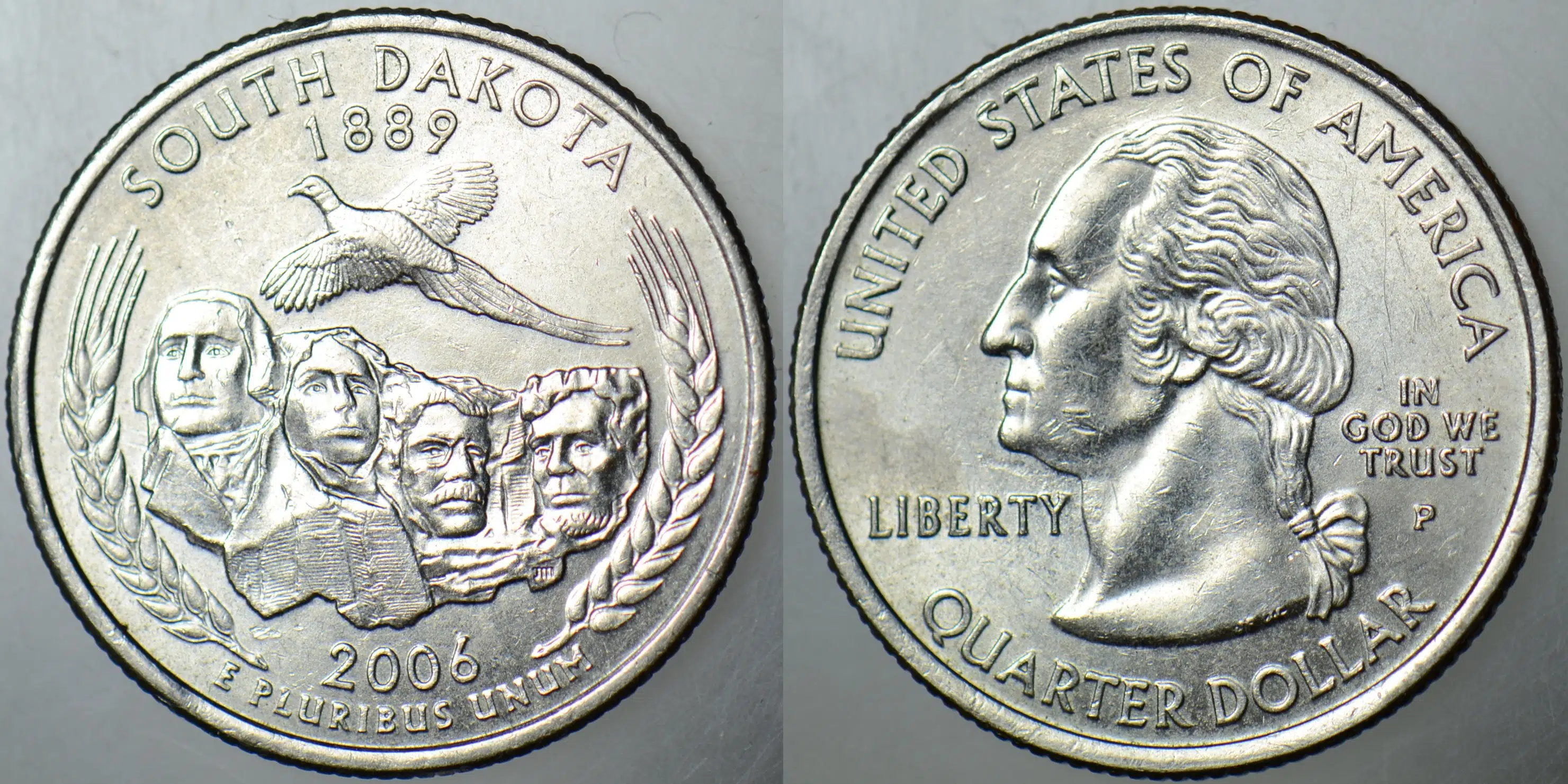 AMERİKA ÇEYREK DOLAR 2006 P EYALETLER SERİSİ-SOUTH DAKOTA. ÇİLALTI.