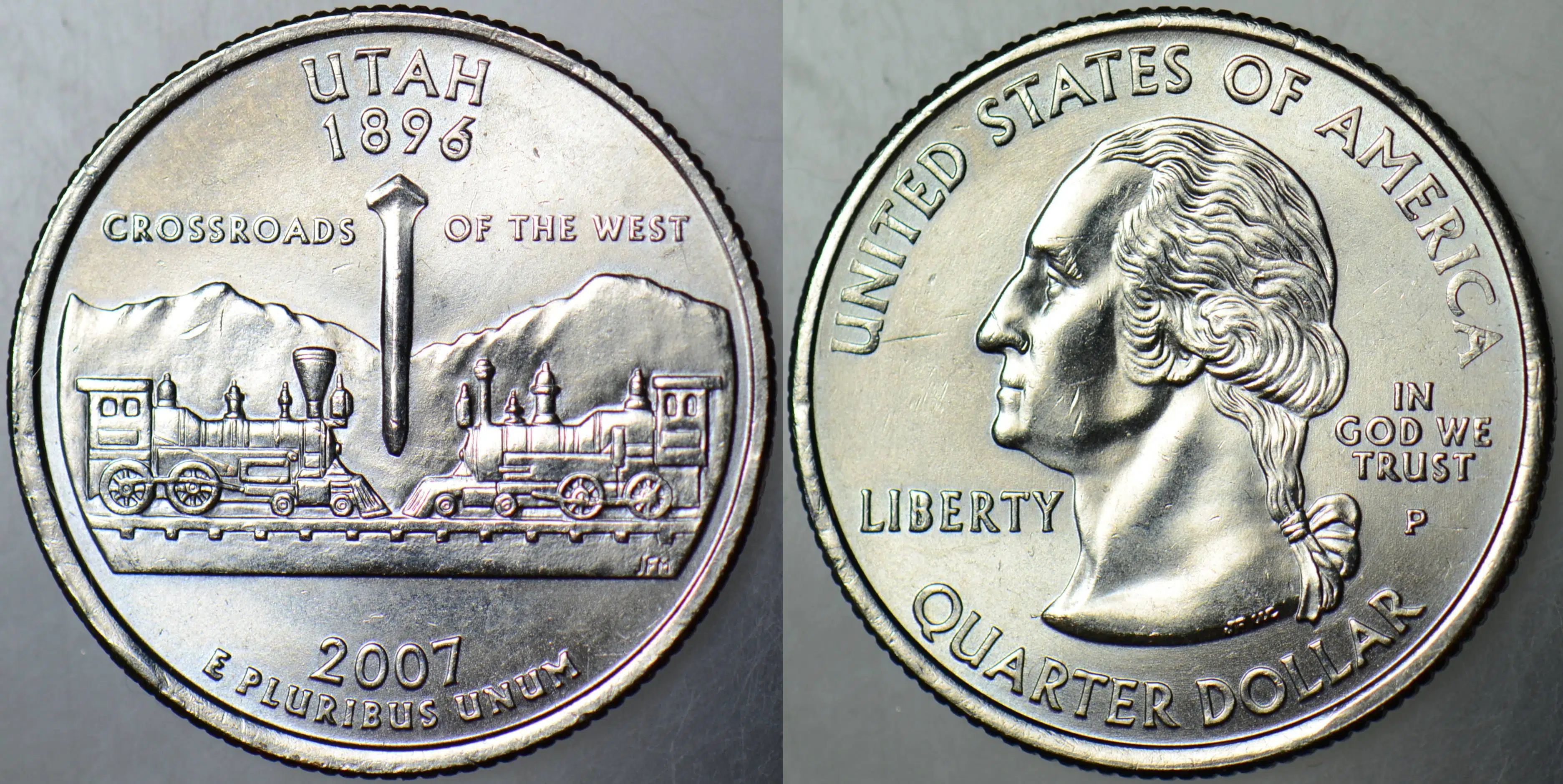 AMERİKA ÇEYREK DOLAR 2007 P EYALETLER SERİSİ-UTAH. ÇİL.