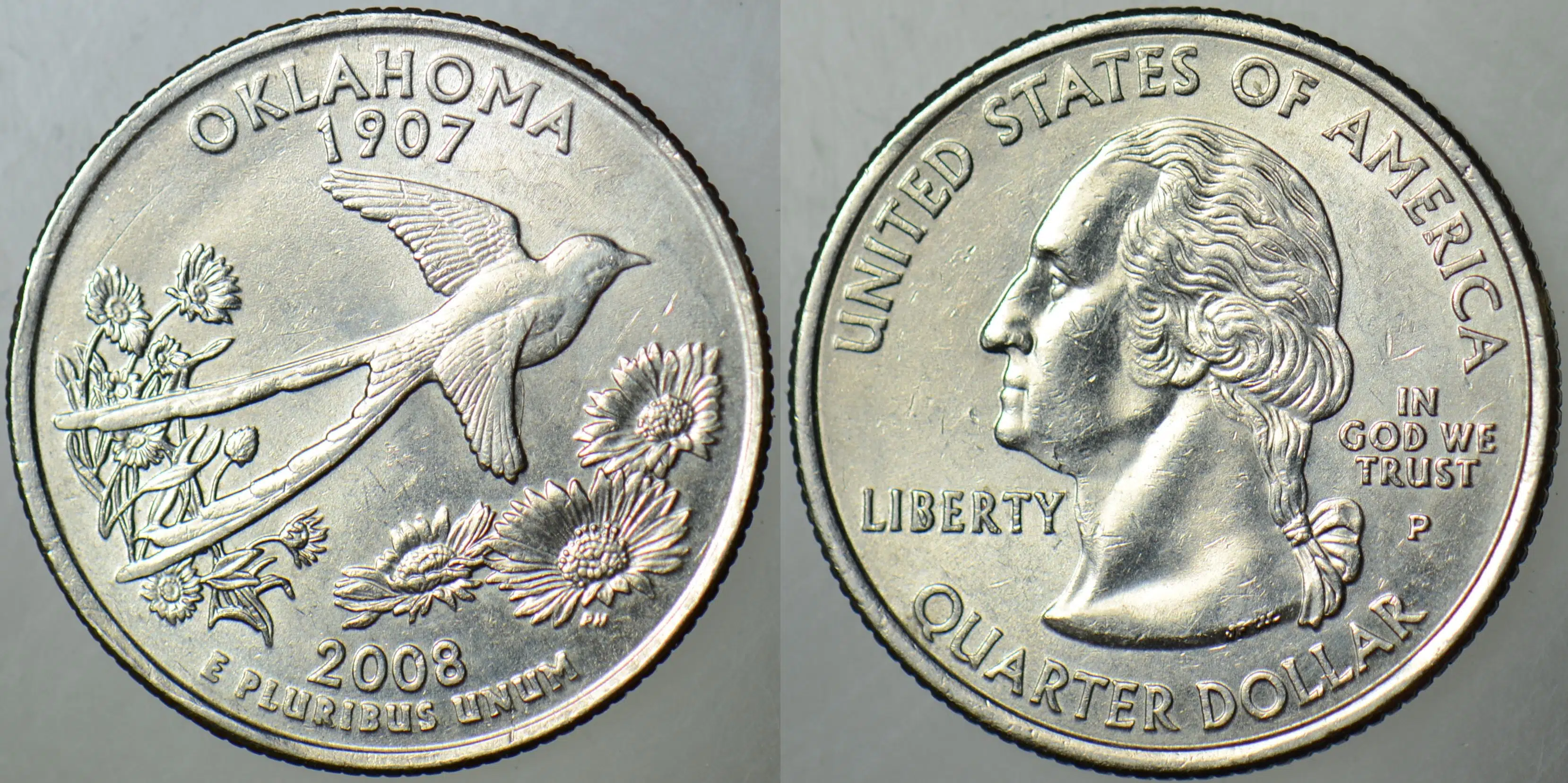 AMERİKA ÇEYREK DOLAR 2008 P EYALETLER SERİSİ-OKLAHOMA.