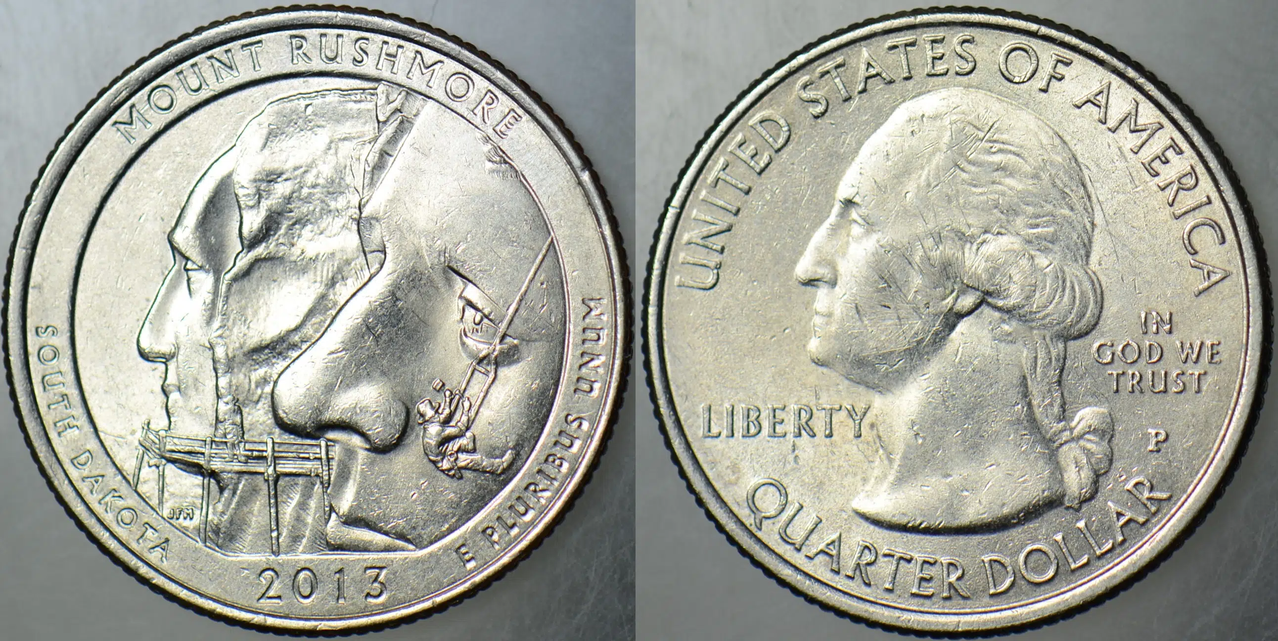 AMERİKA ÇEYREK DOLAR 2013 P ULUSAL PARKLAR-SOUTH DAKOTA - RUSHMORE DAĞI.