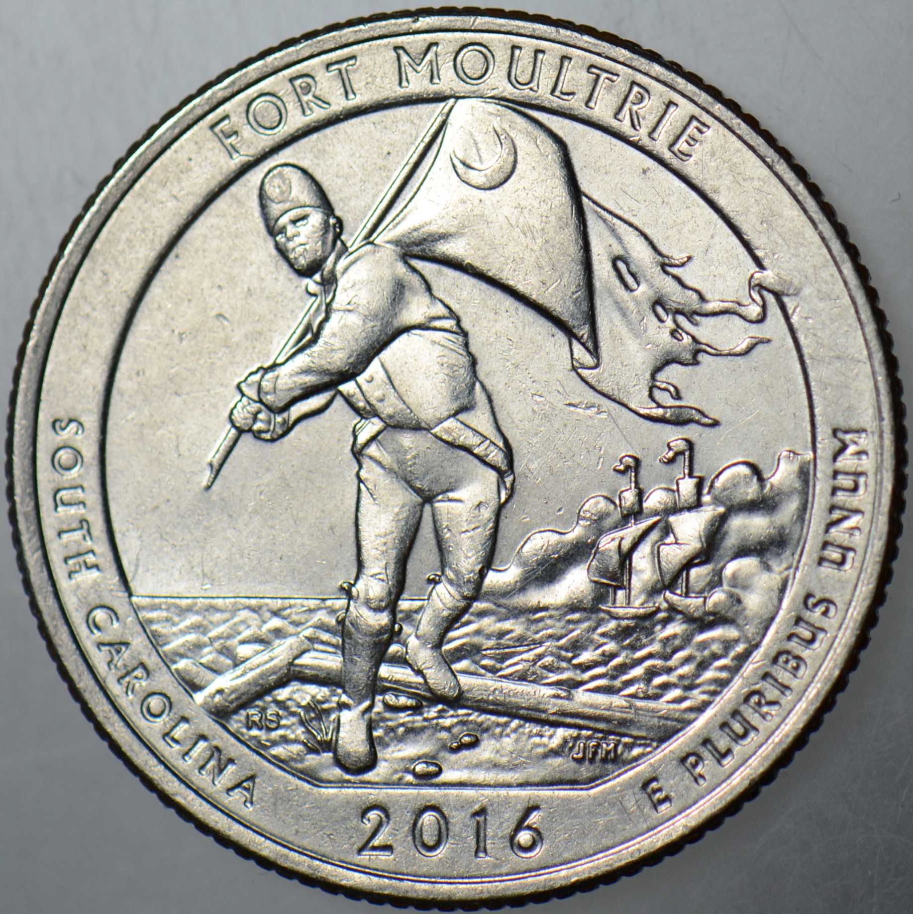 AMERİKA ÇEYREK DOLAR 2016 D ULUSAL PARKLAR - NORTH CAROLİNA - FORT MOULTRİE. ÇİLALTI 