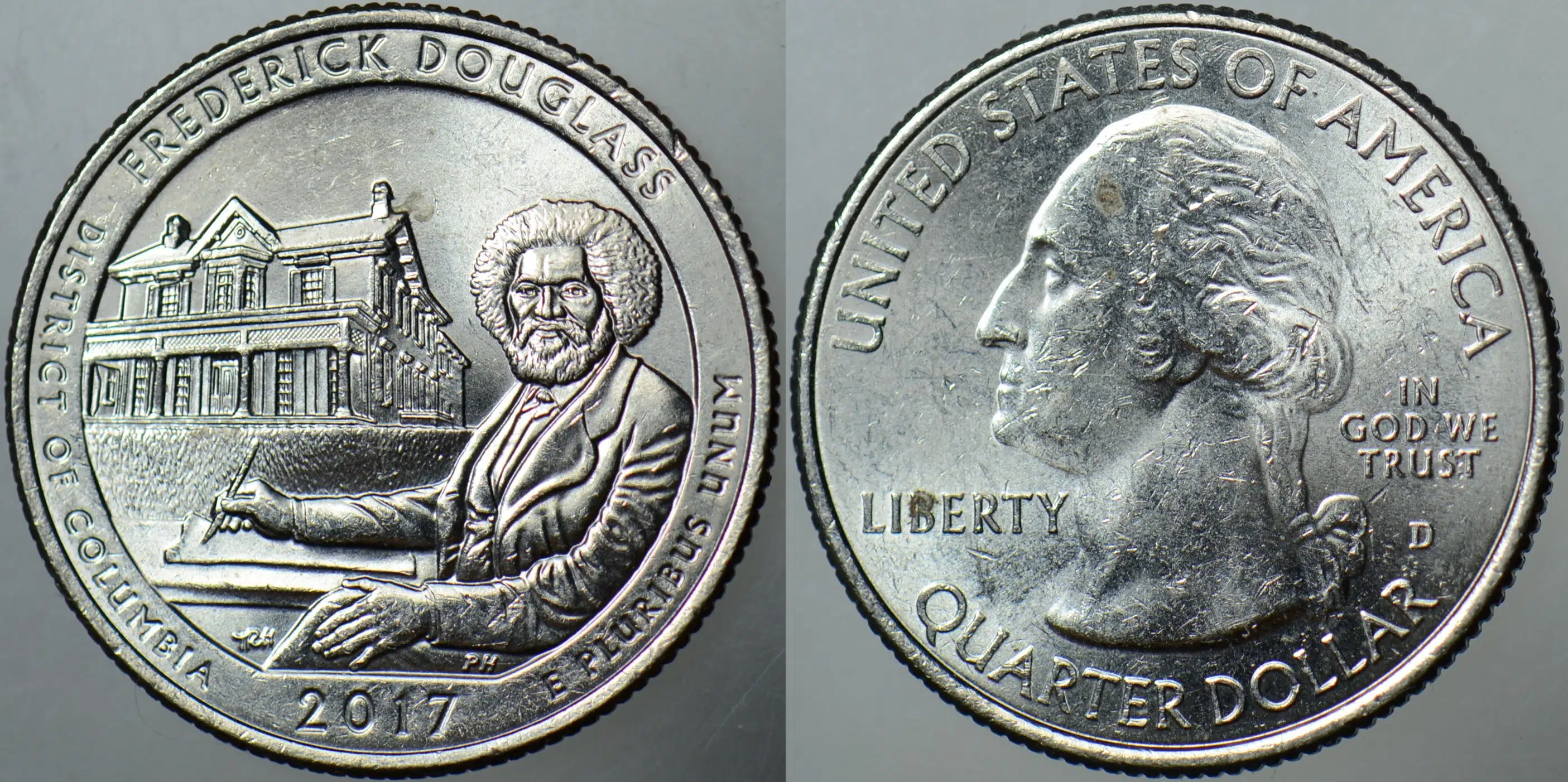 AMERİKA ÇEYREK DOLAR 2017 D HATIRA-FREDERİCK DOUGLASS. ÇİLALTI.