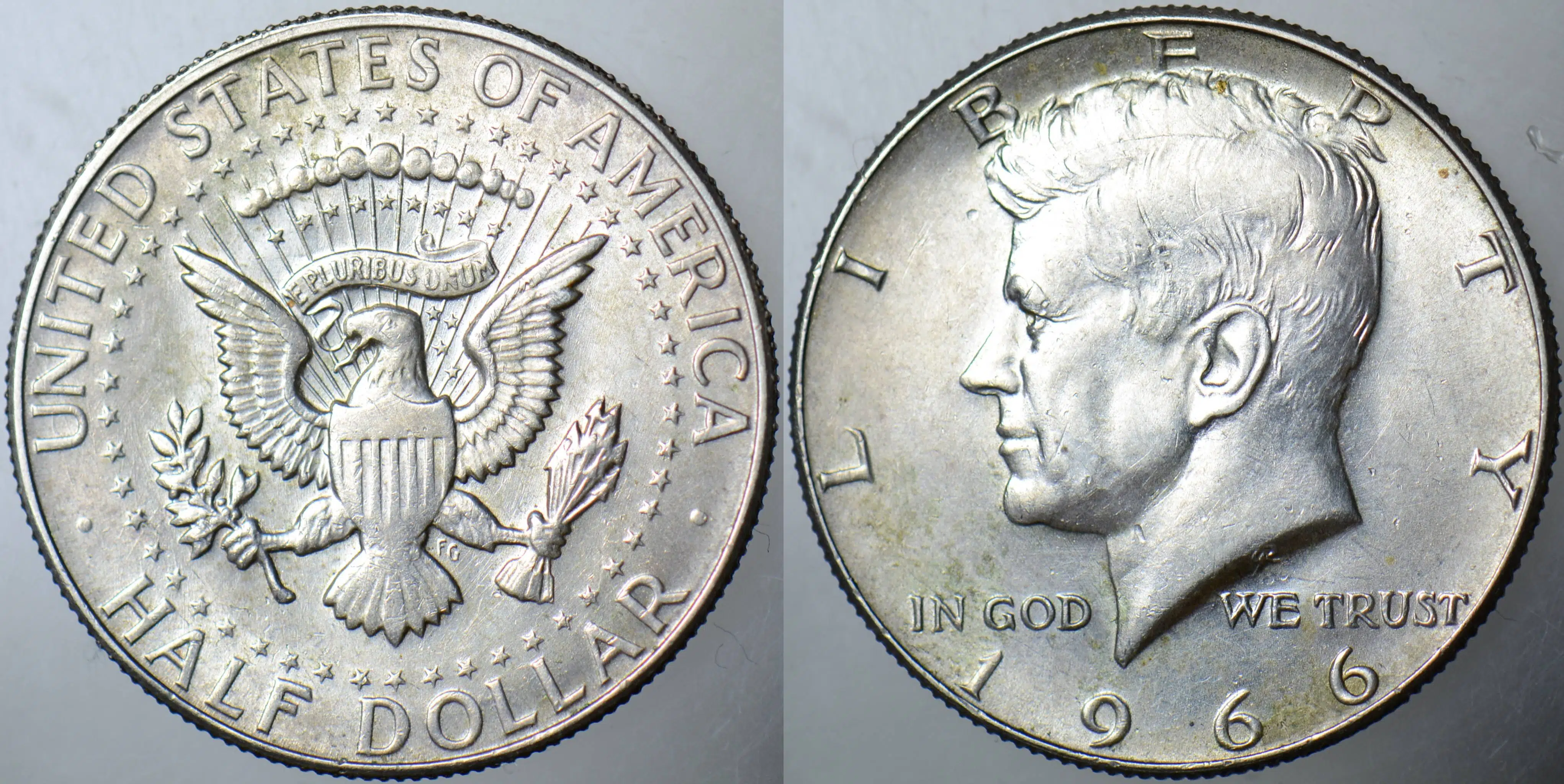 AMERİKA GÜMÜŞ YARIM DOLAR 1966 KENNEDY 11,5 gr. ÇİLALTI.